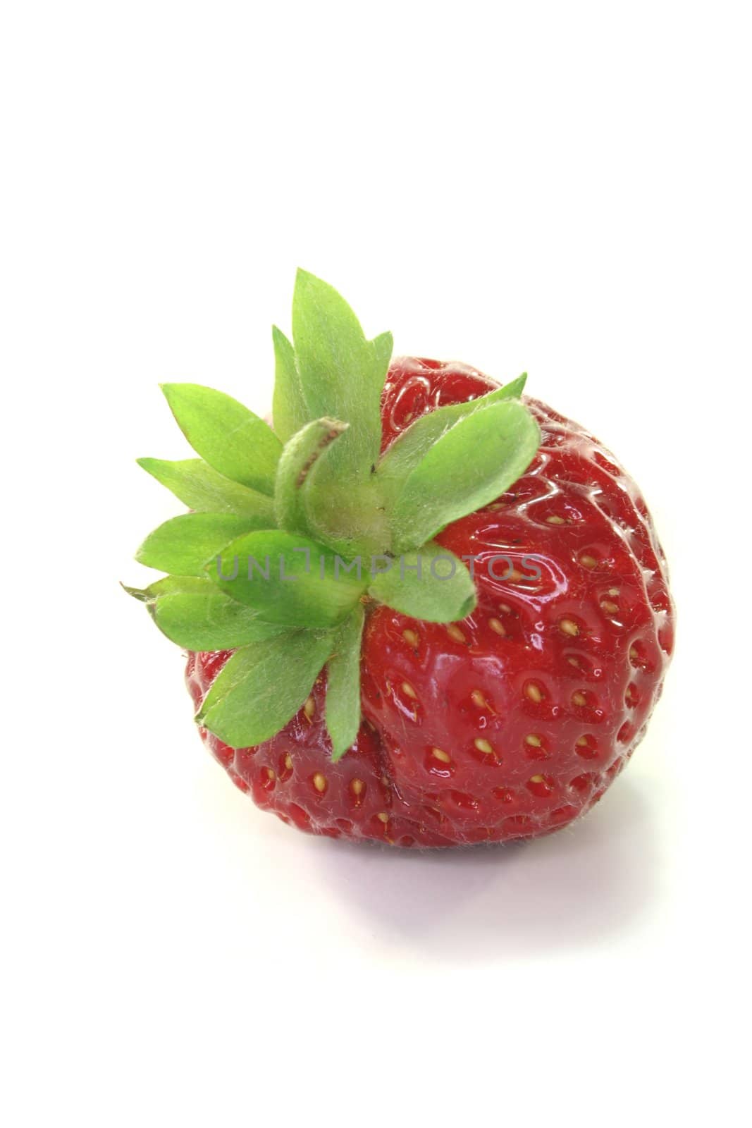 fresh red strawberry on a white background