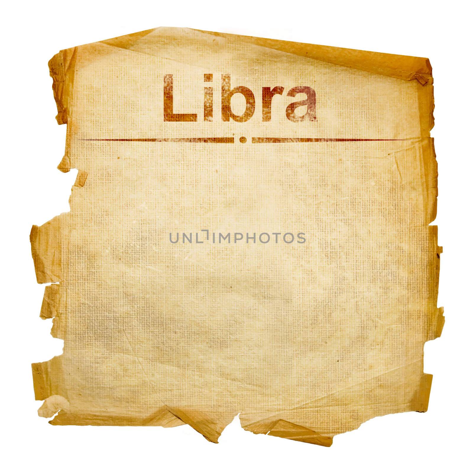 Libra zodiac old, isolated on white background. by zeffss