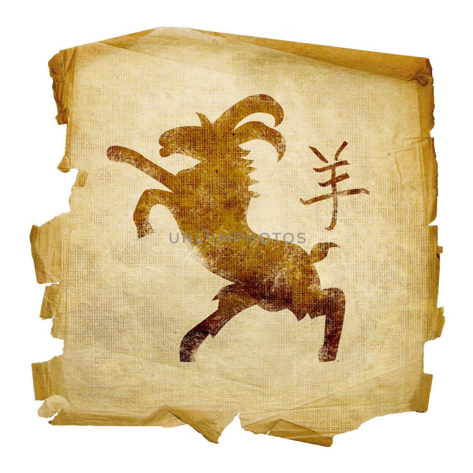 Goat  Zodiac icon, isolated on white background. by zeffss