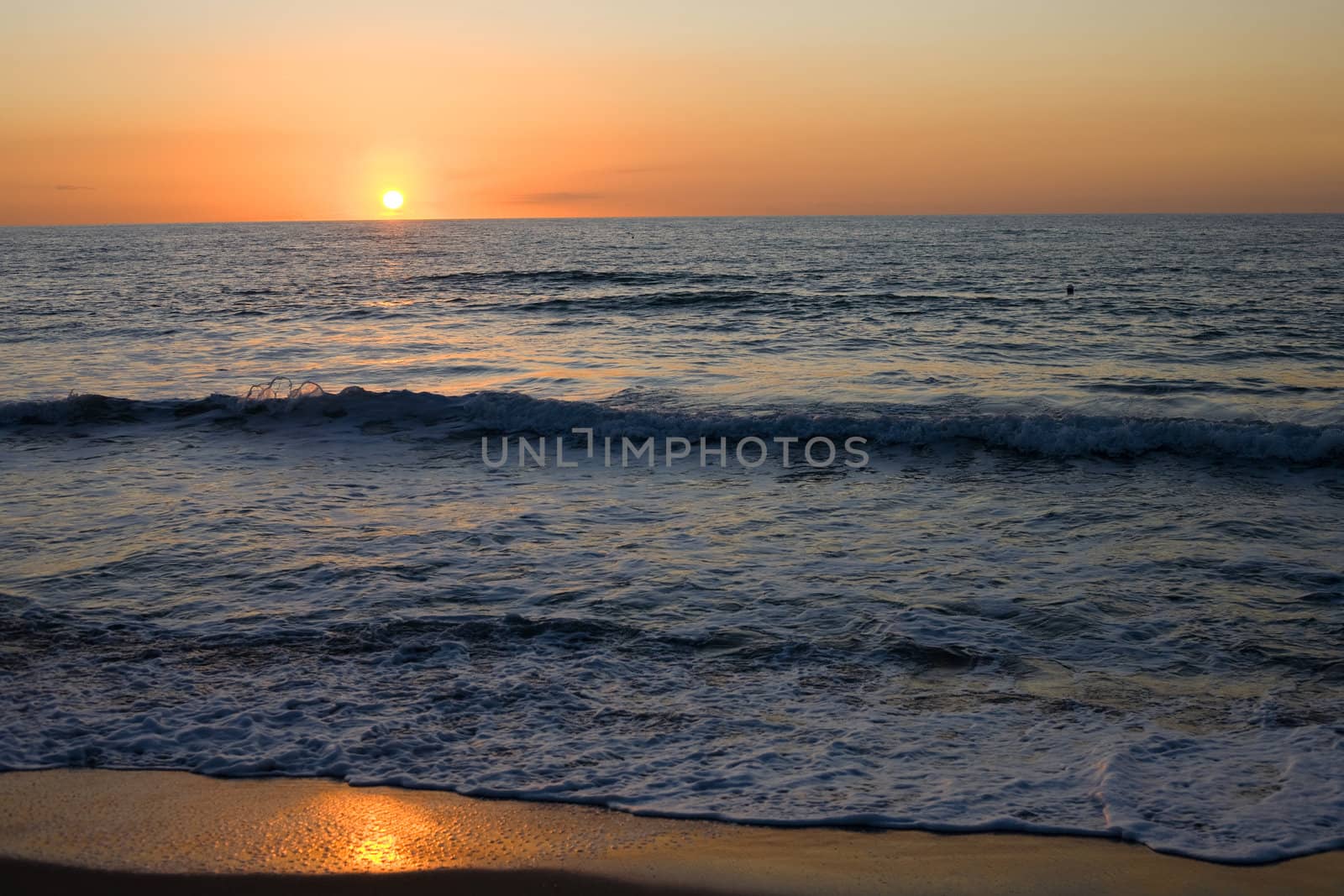 Sunset over the sea