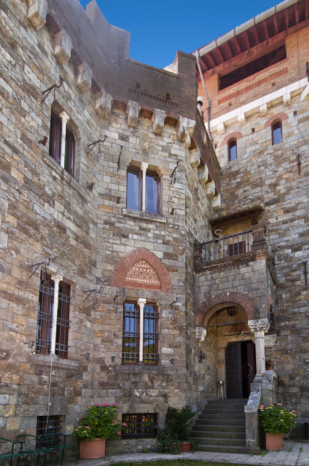 A Detail of an ancient stone castle