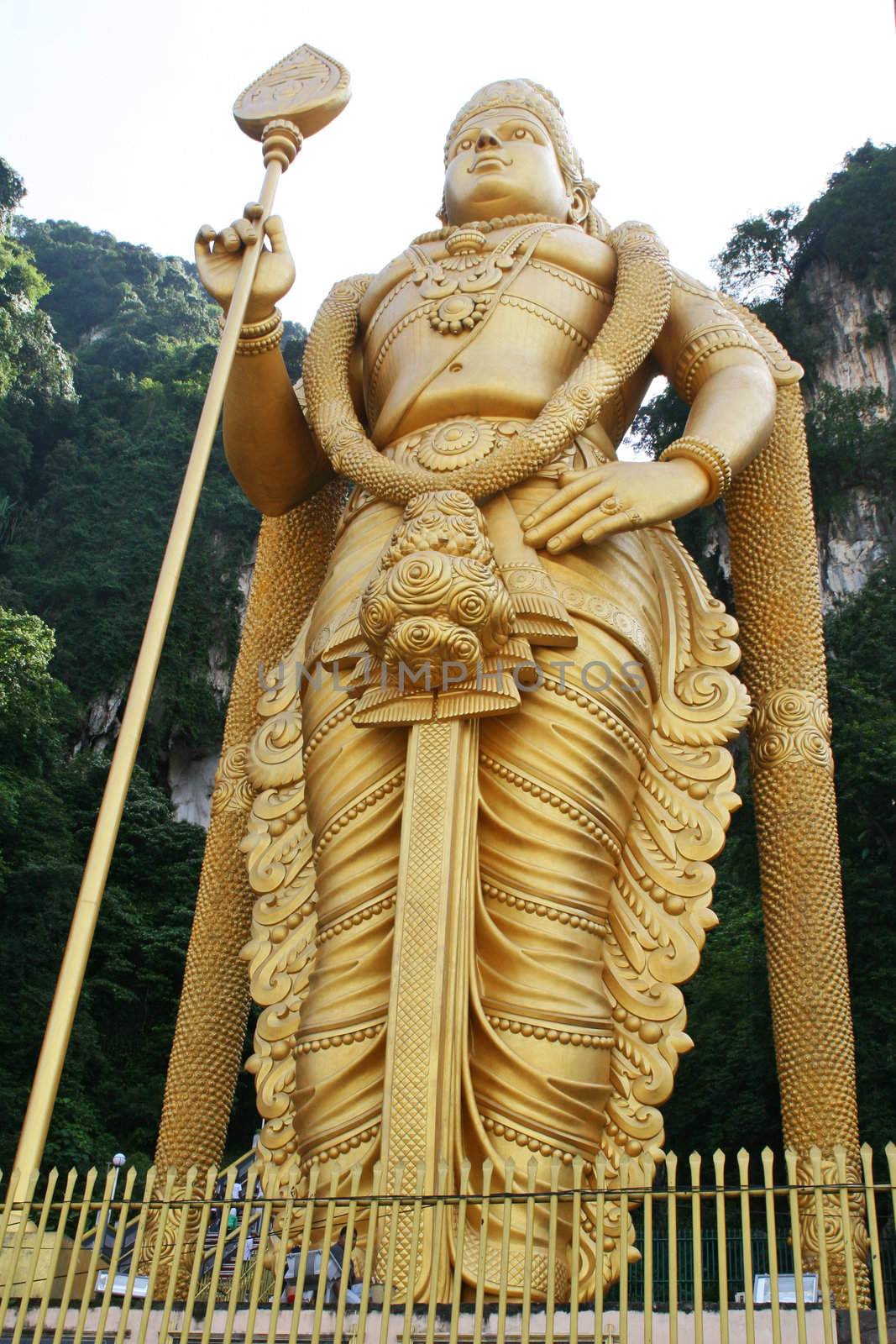 Giant statue of Lord Murugan at Batu Caves temple in Kuala Lumpur, Malaysia. by haiderazim