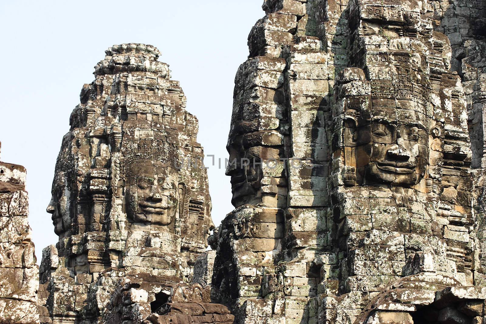 Bayons at Angor-Wat by jame_j@homail.com