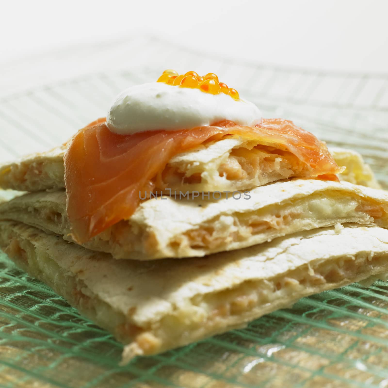 quesadilla with smoked salmon by phbcz