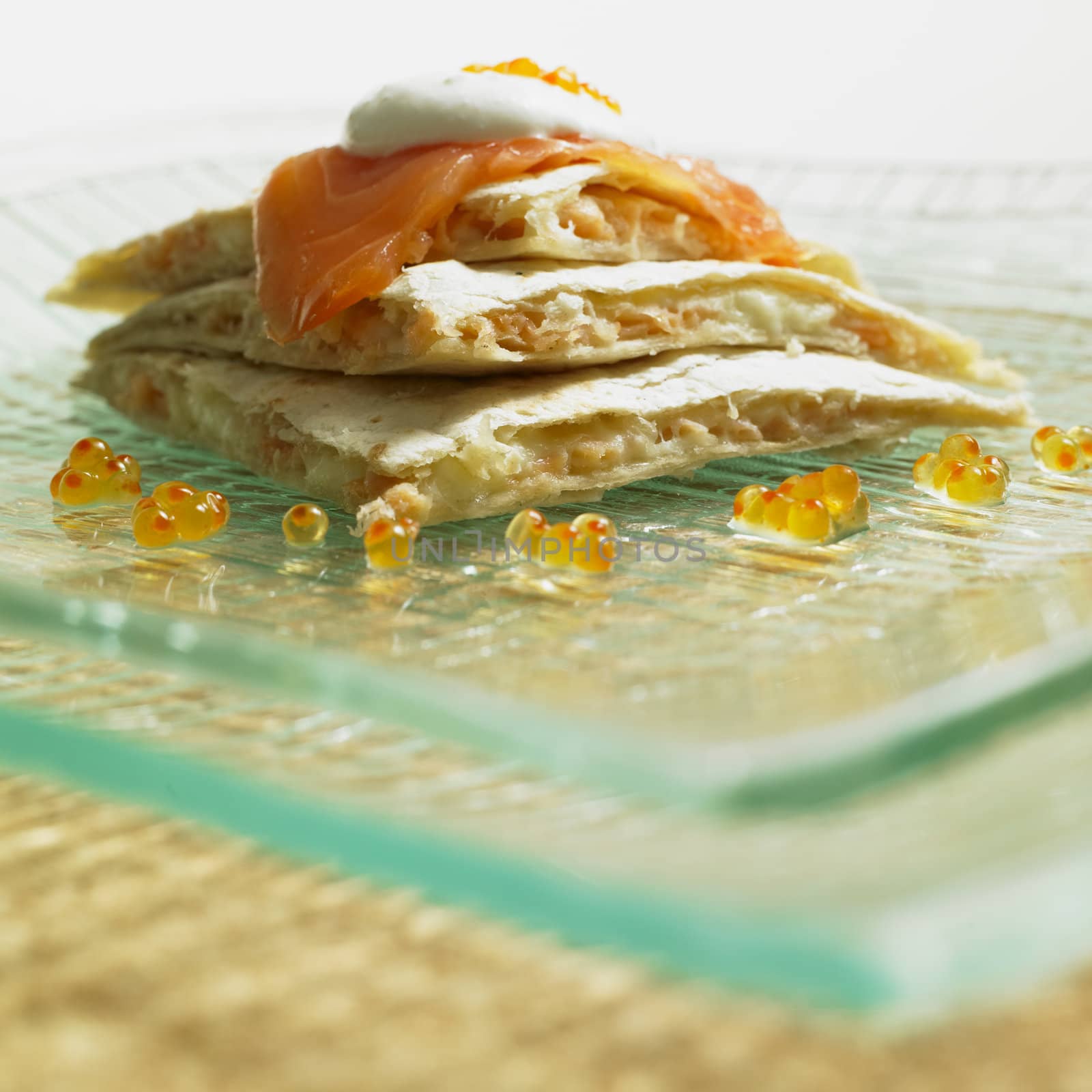 quesadilla with smoked salmon by phbcz