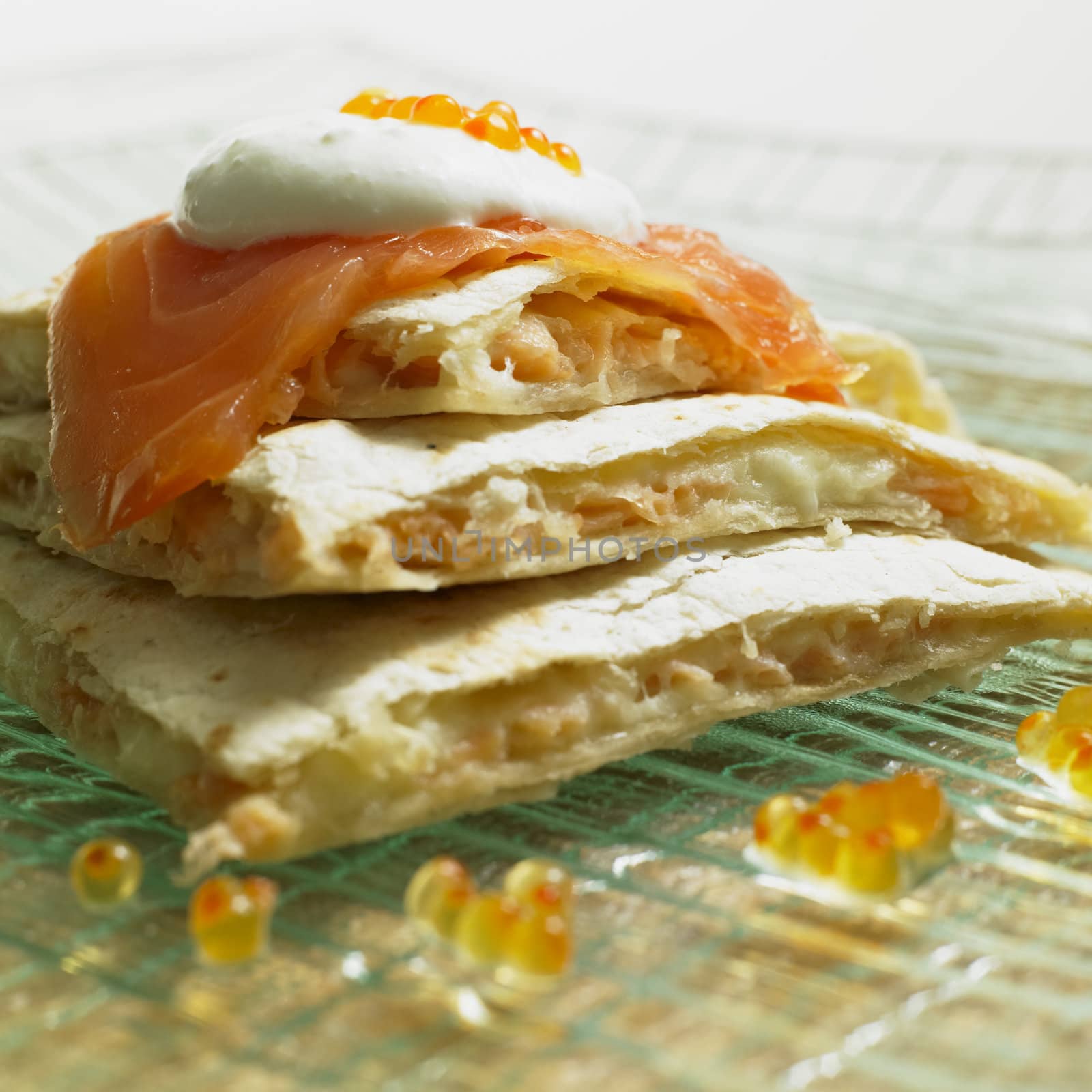 quesadilla with smoked salmon by phbcz