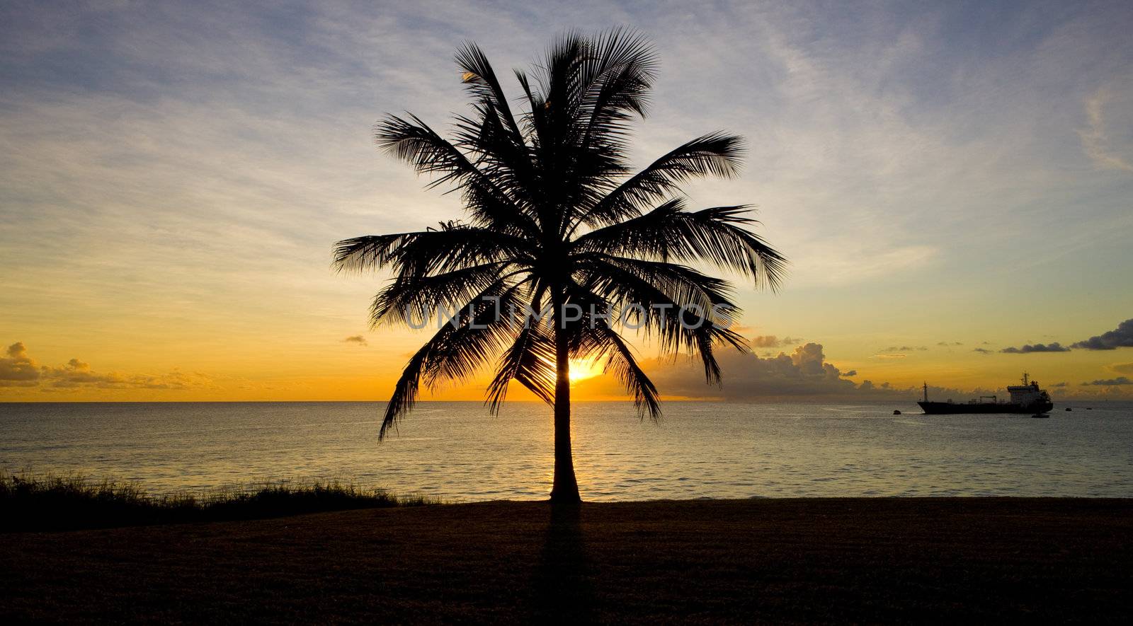 sunset over Caribbean Sea, Barbados by phbcz