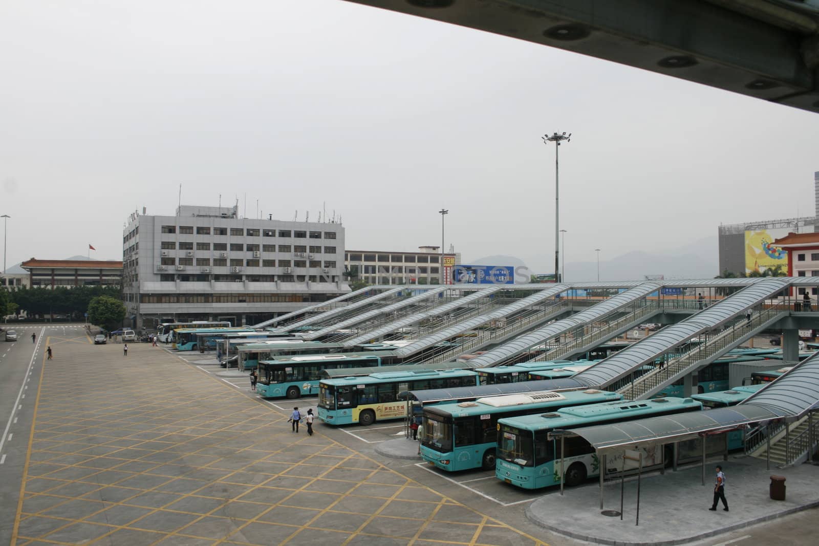 Border crossing between Shenzhen and Hong Kong in China