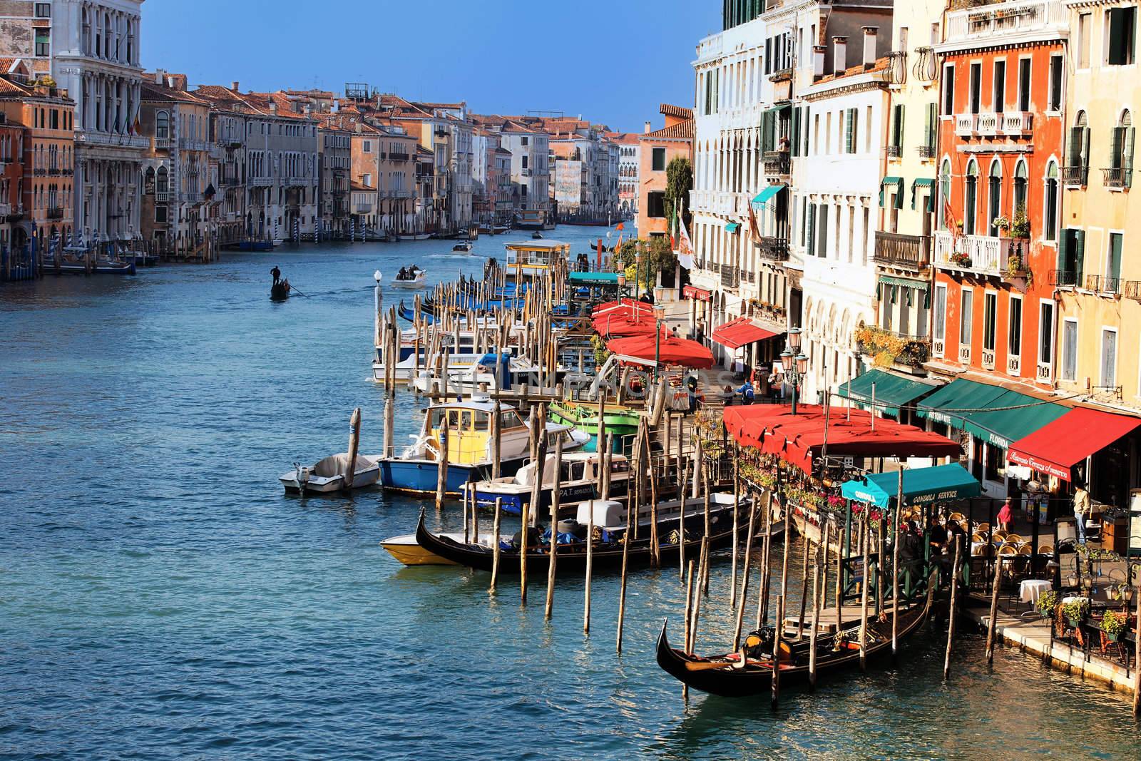 View from Bridge Rialto in Venice, Italy 