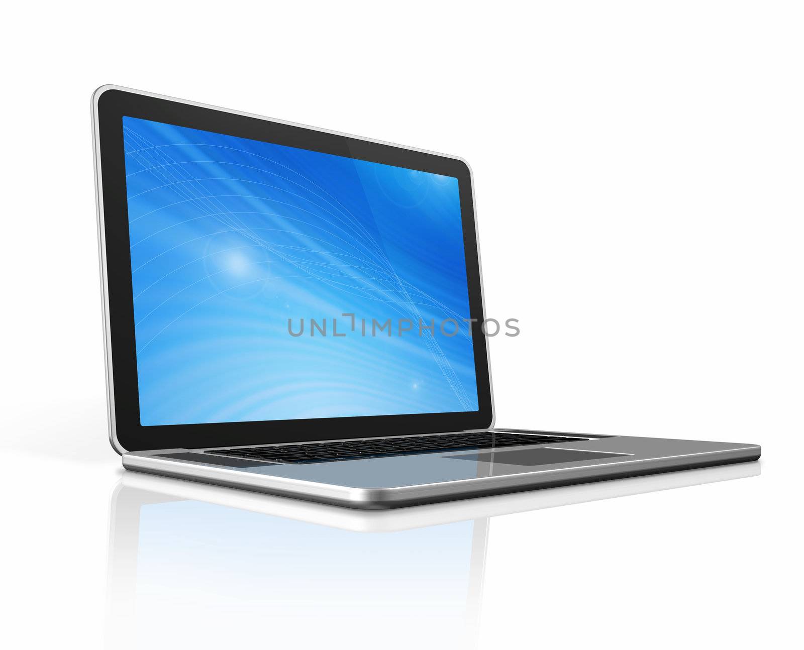 Laptop computer isolated on white by daboost