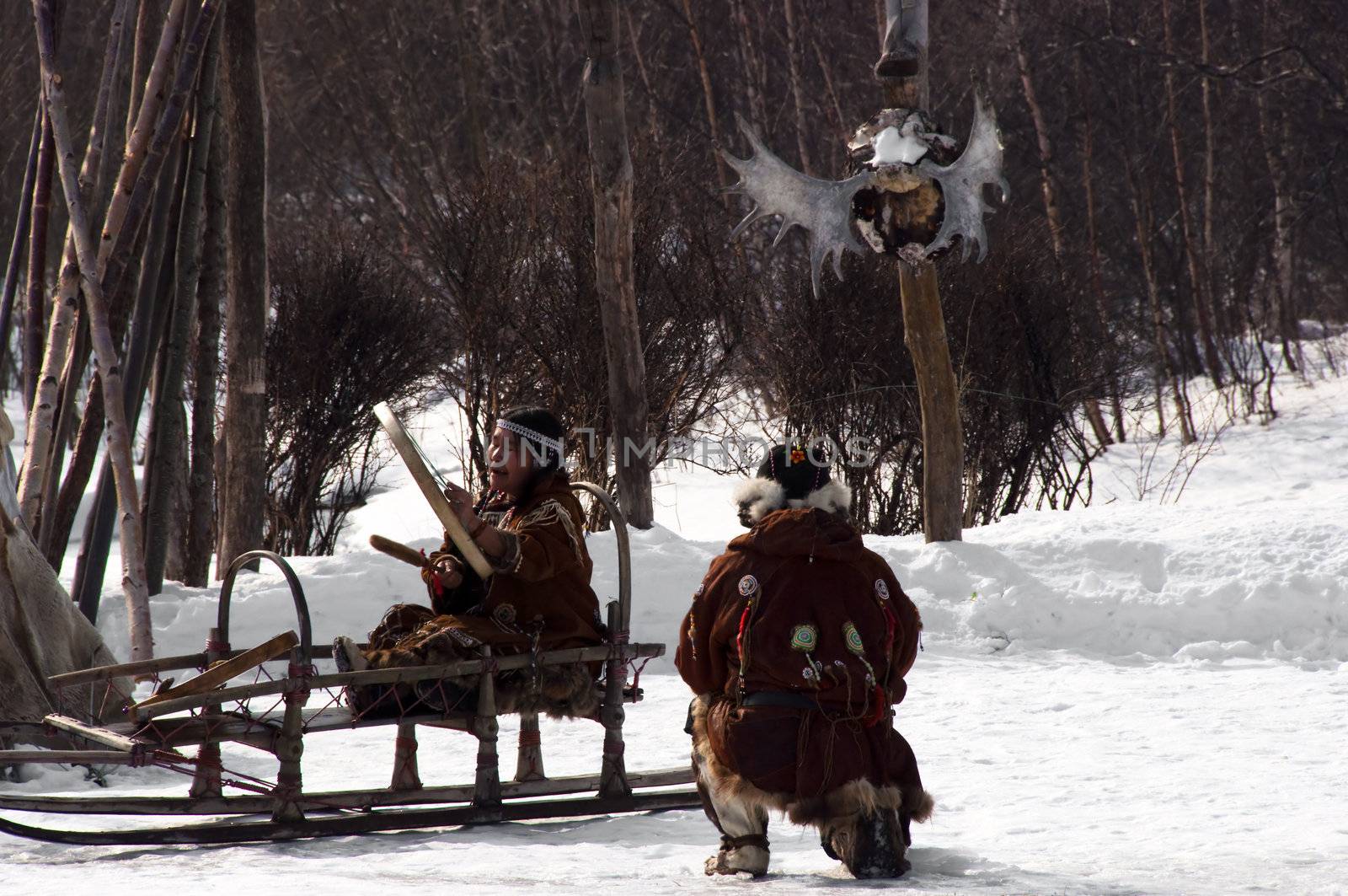 Aboriginals of northern part of Russia on Kamchatka