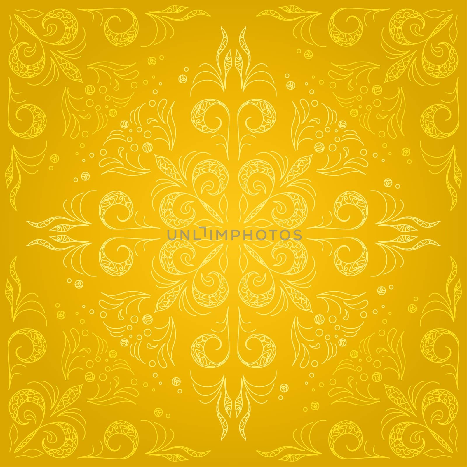 Abstract background with outline graphic floral pattern