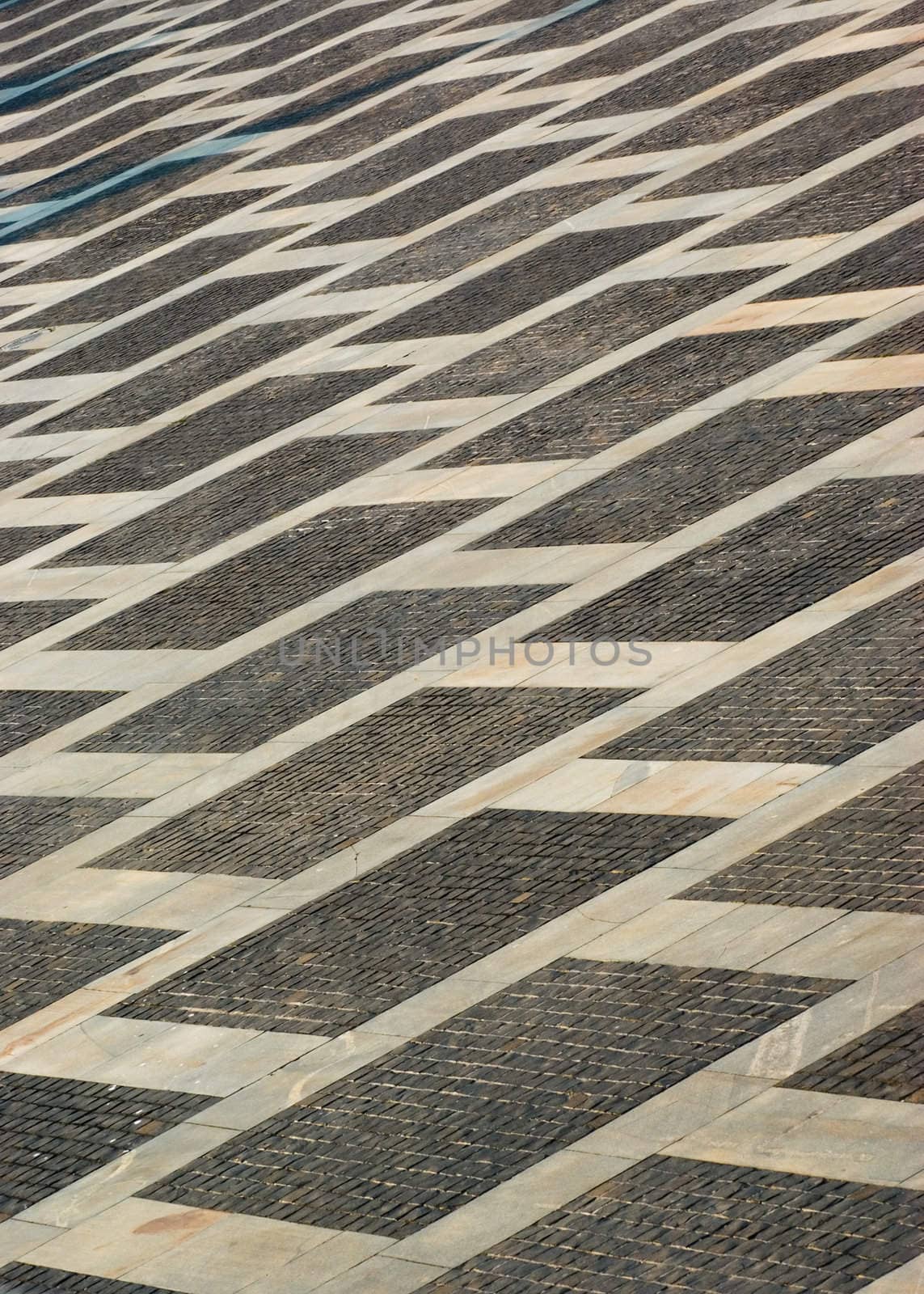 
street background made of grey granite stones