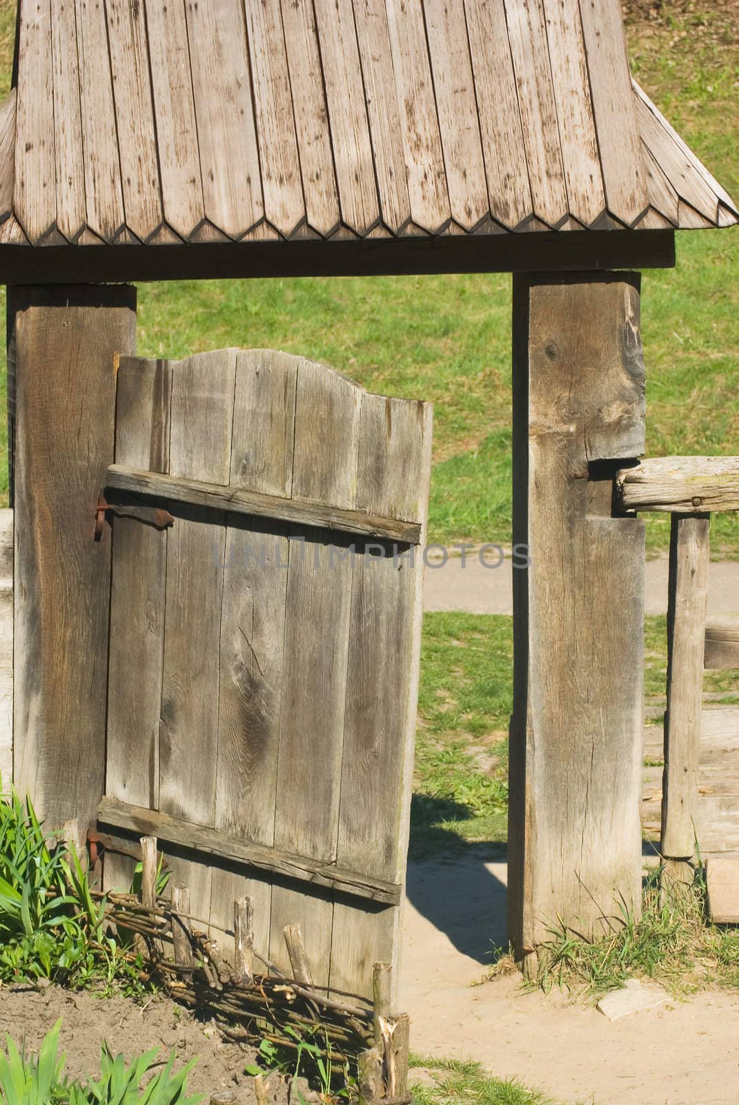 aged countryside door entrance gate