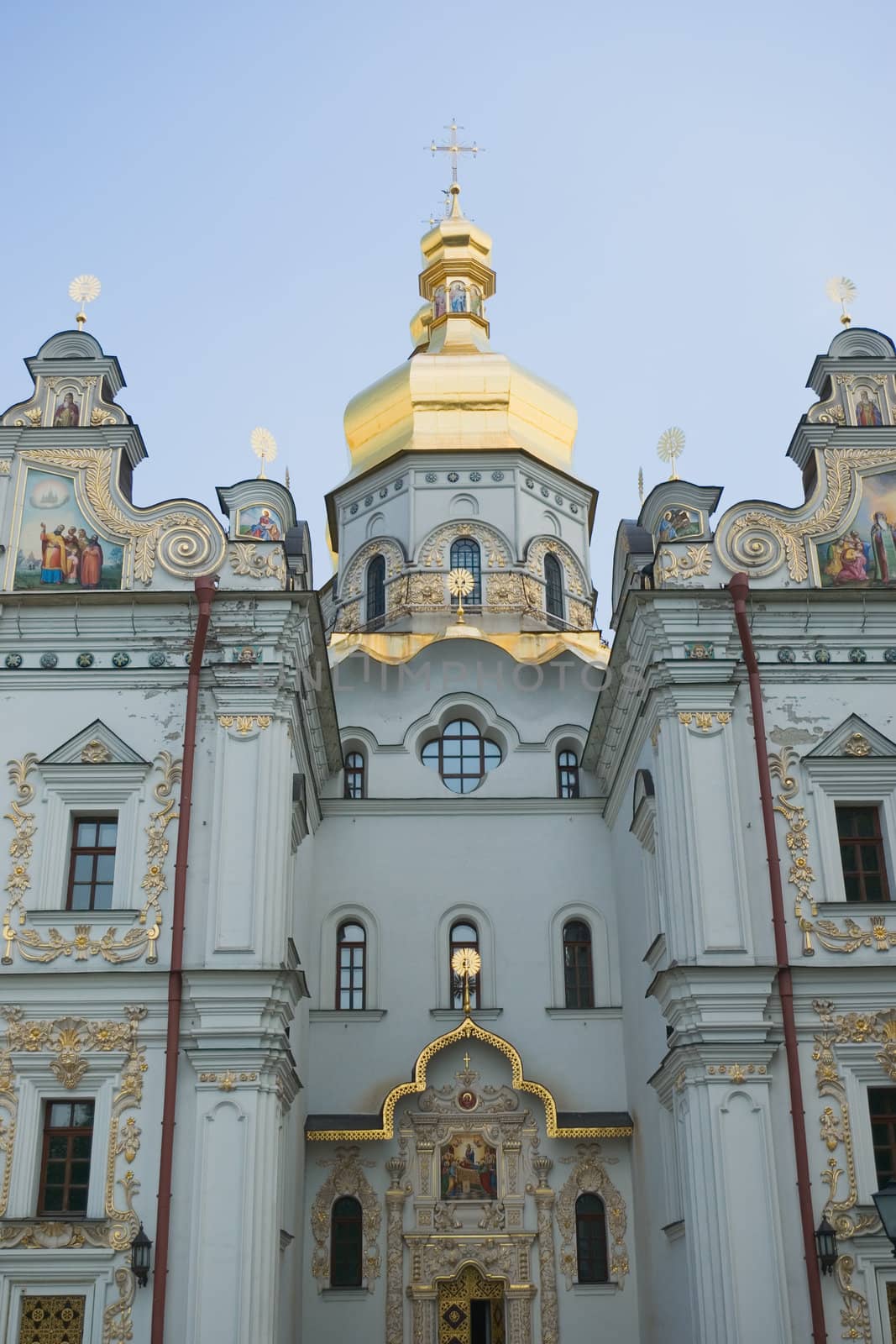 Uspenskiy temple in Pecherskaya Lavra - religious edifice, Kiev, Ukraine