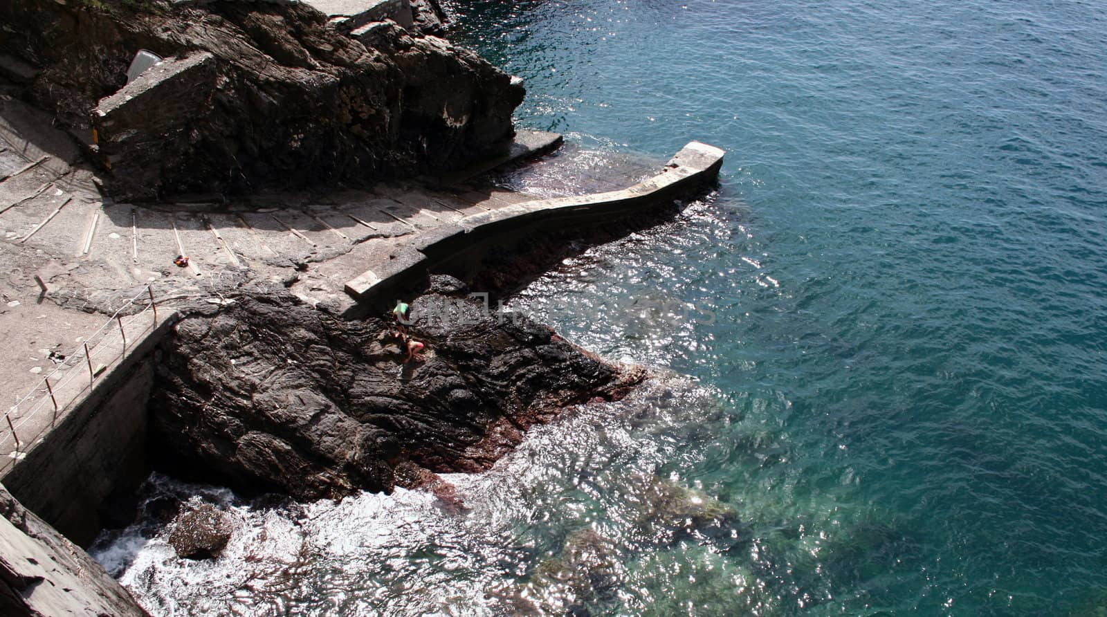 Water background in Cinqueterre, Italy.