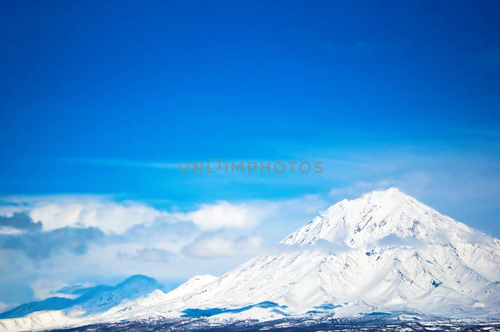 Beautiful volcano in the winter by alena0509