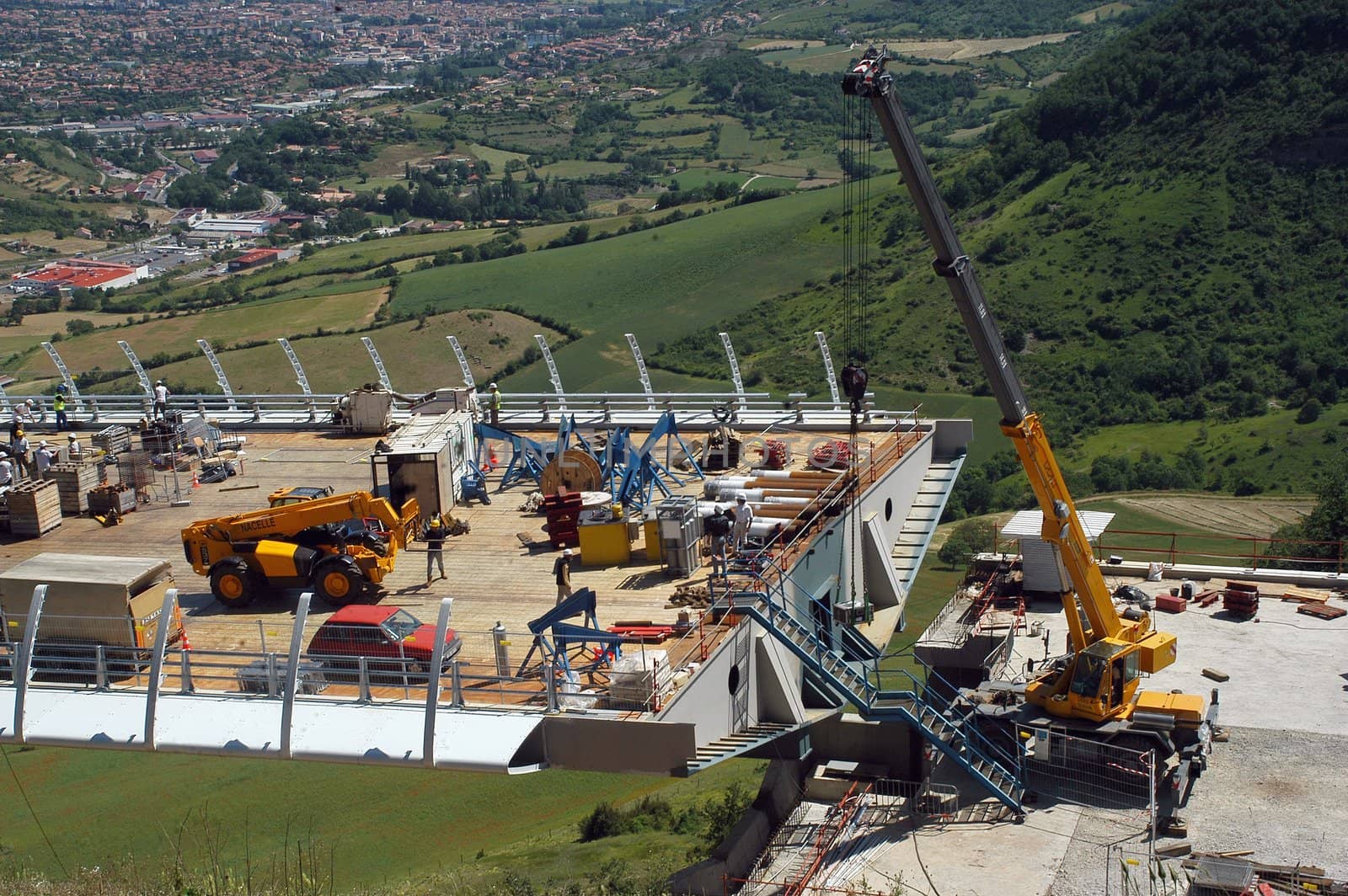 construction of a viaduct                               
