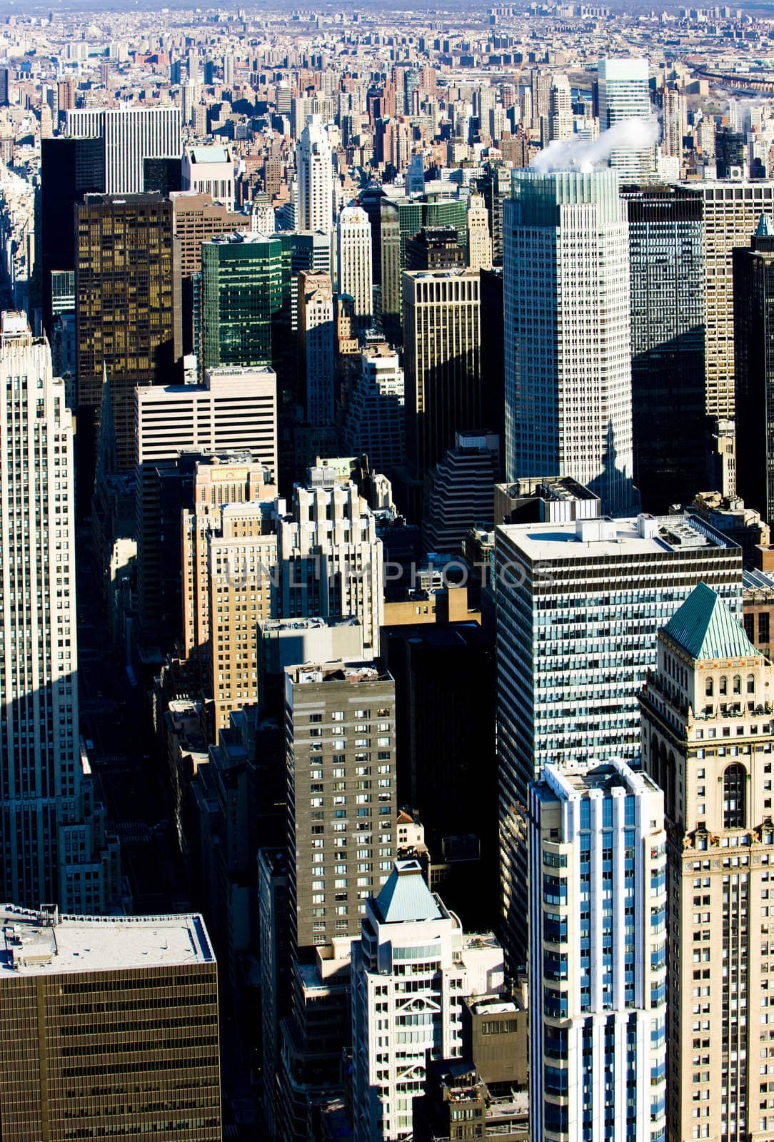 view of Manhattan from The Empire State Building, New York City, USA