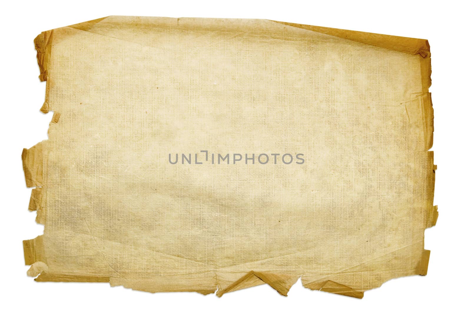 Old grunge paper background isolated on white