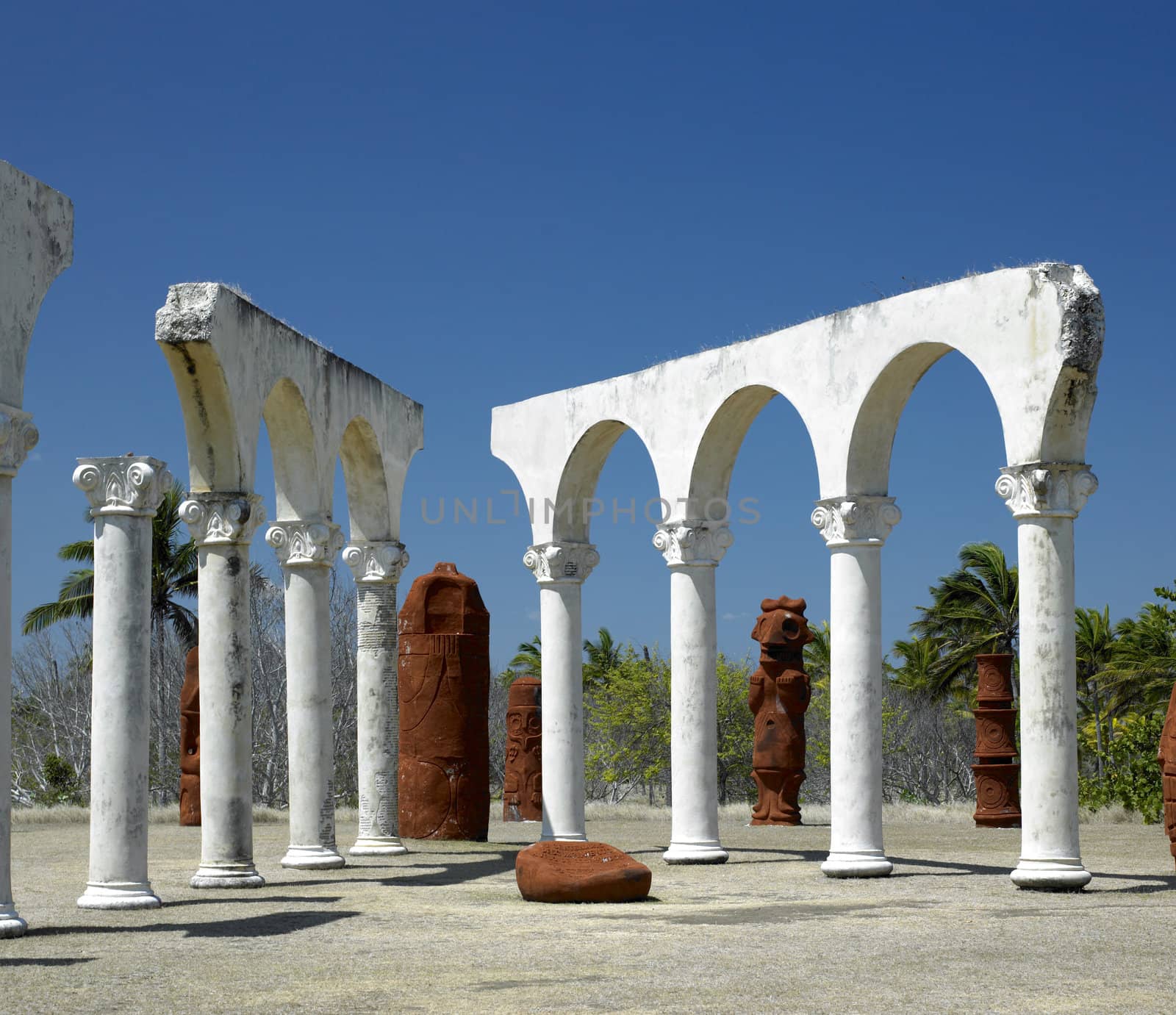 memorial of Christopher Columbus''s landing, Bahia de Bariay, Holguin Province, Cuba