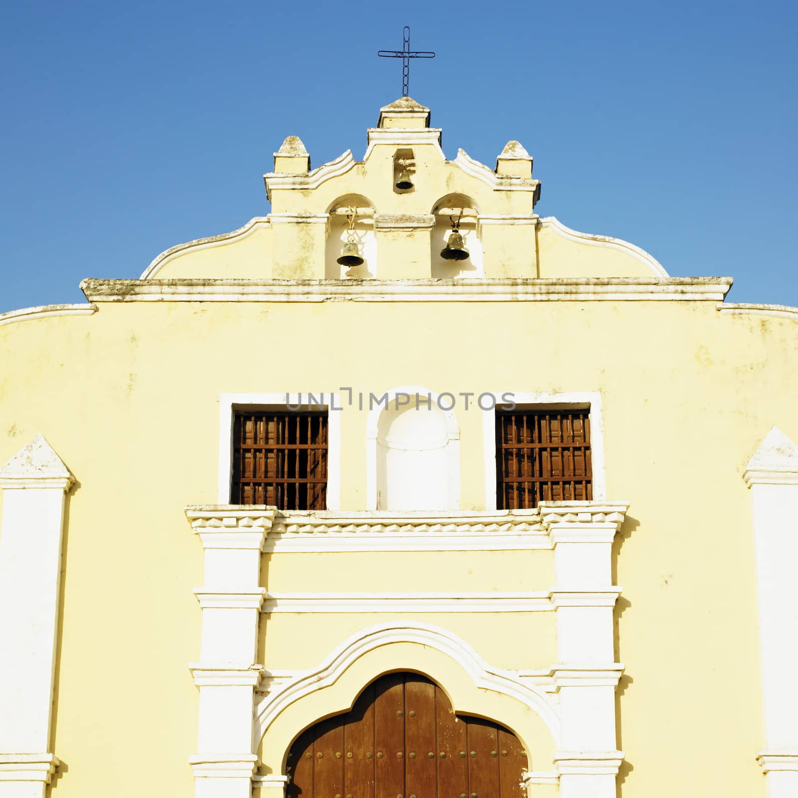 detail of San Juan Bautista de Remedios''s Church, Parque Marti, Remedios, Cuba