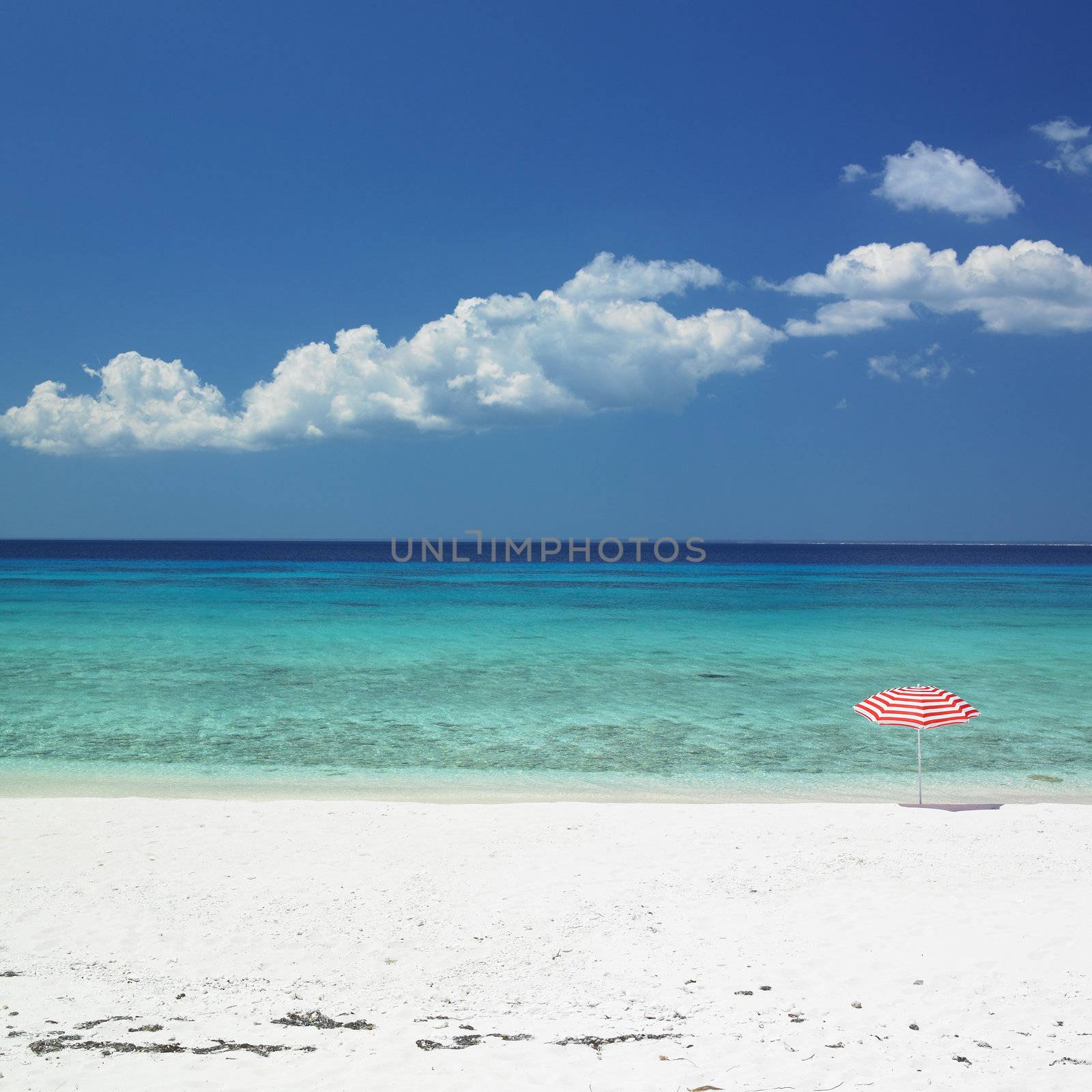 sunshade, Maria la Gorda Beach, Pinar del Rio Province, Cuba