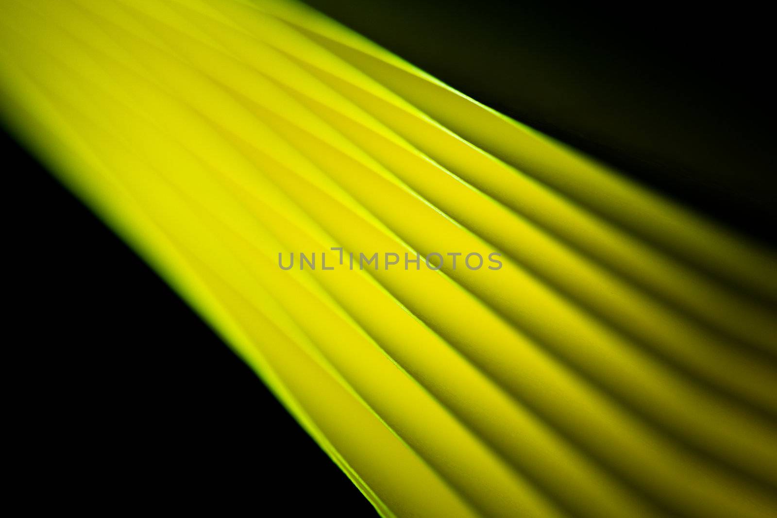 the blurred edges of yellow A4 paper illuminated by LED lights serve as a background