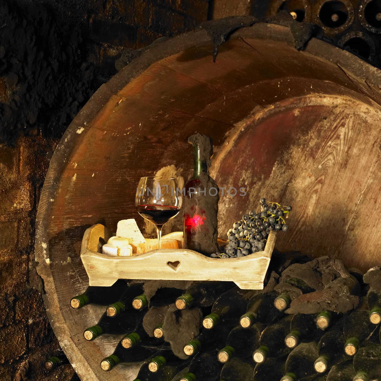 wine still life, Biza winery, Cejkovice, Czech Republic