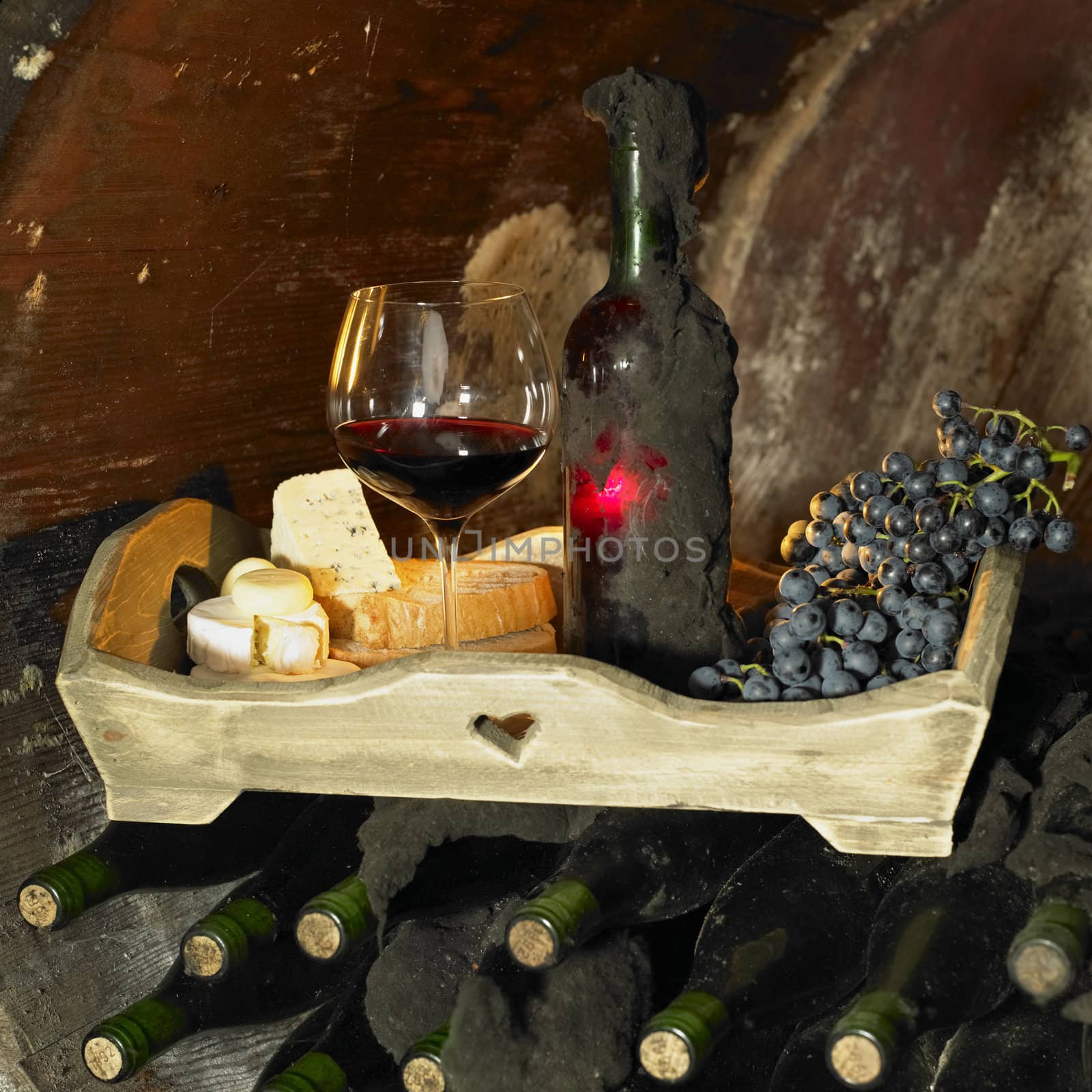 wine still life, Biza winery, Cejkovice, Czech Republic