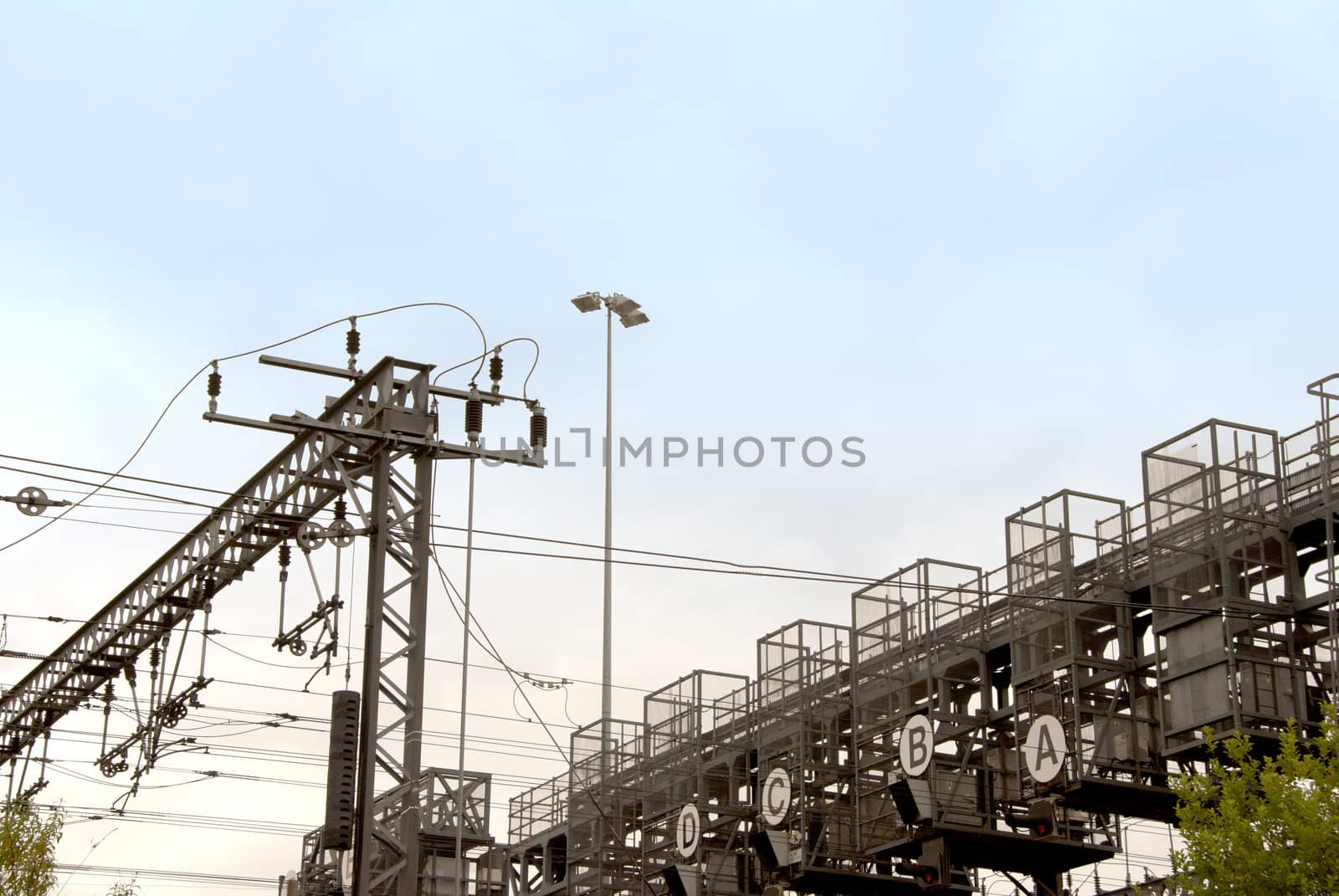 Electric Railway overhead wiring  by d40xboy