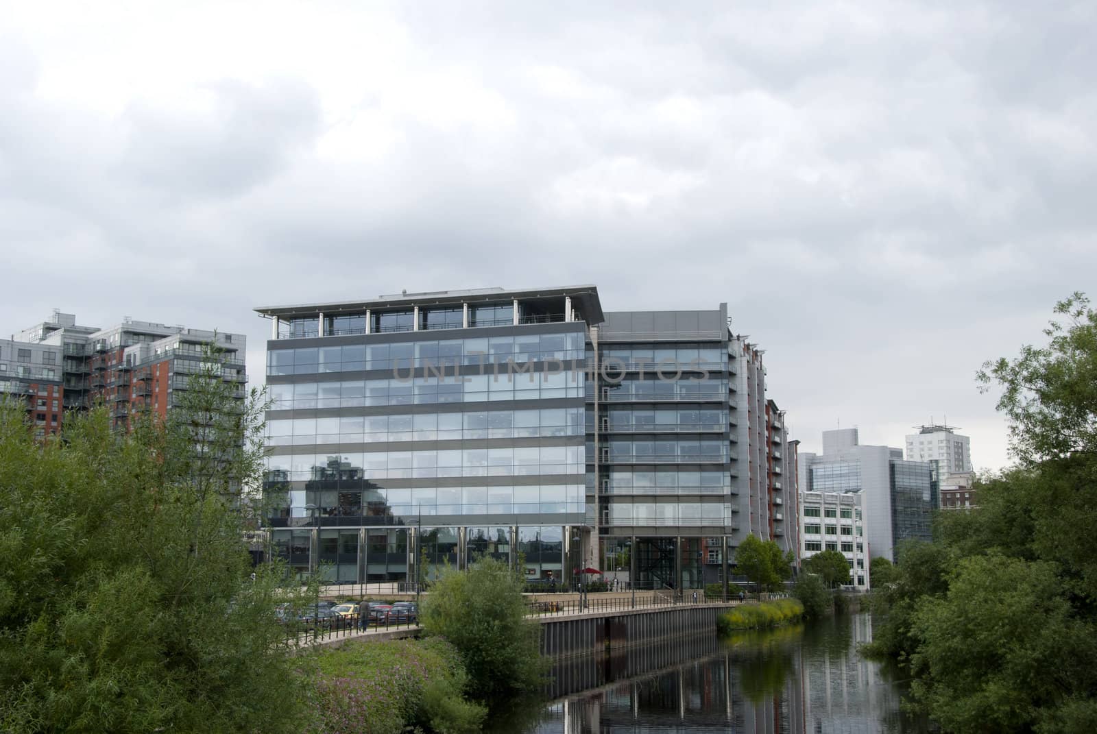 Riverside Office Blocks and Apartments in Yorkshire England