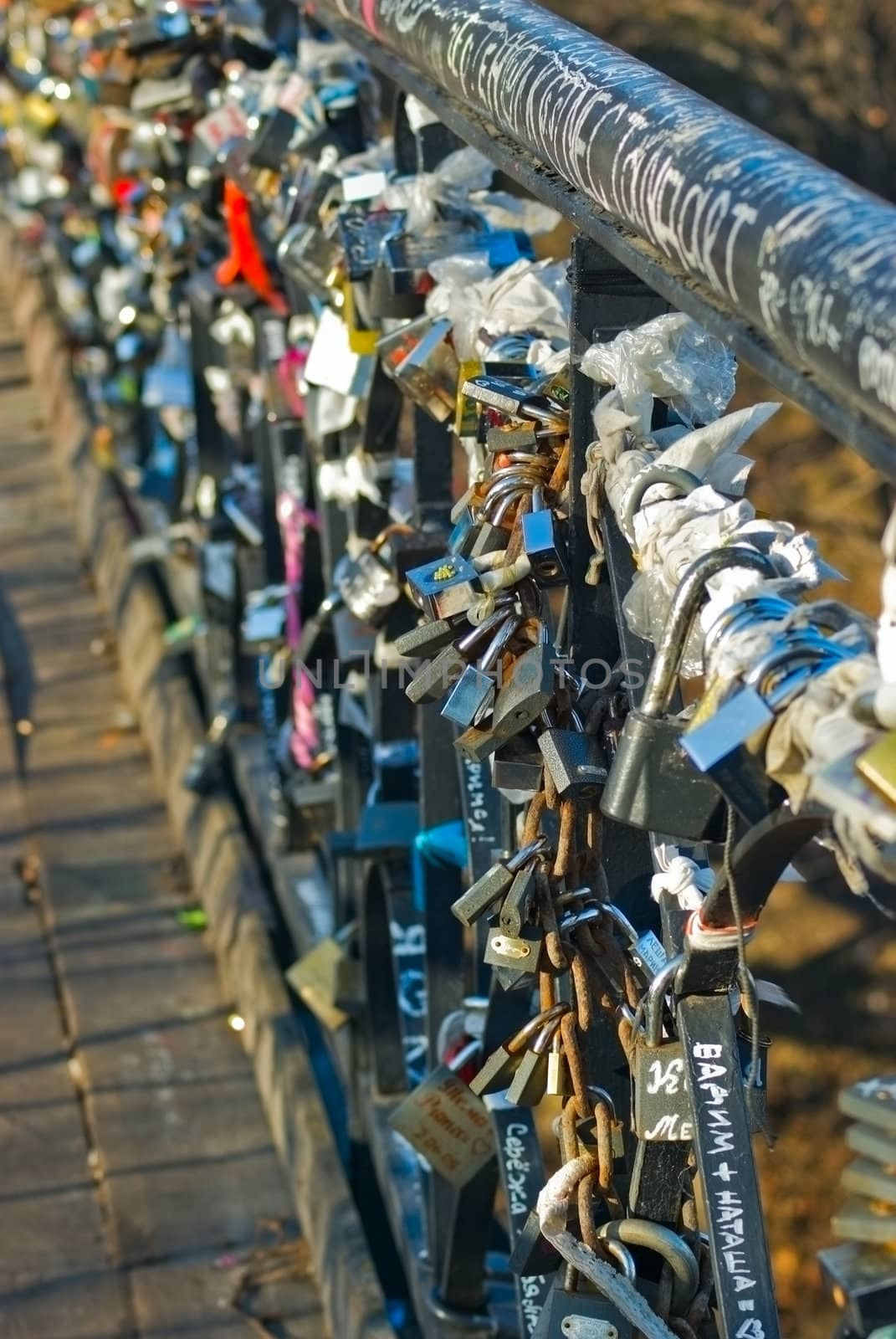  A padlocks, as a symbol of love