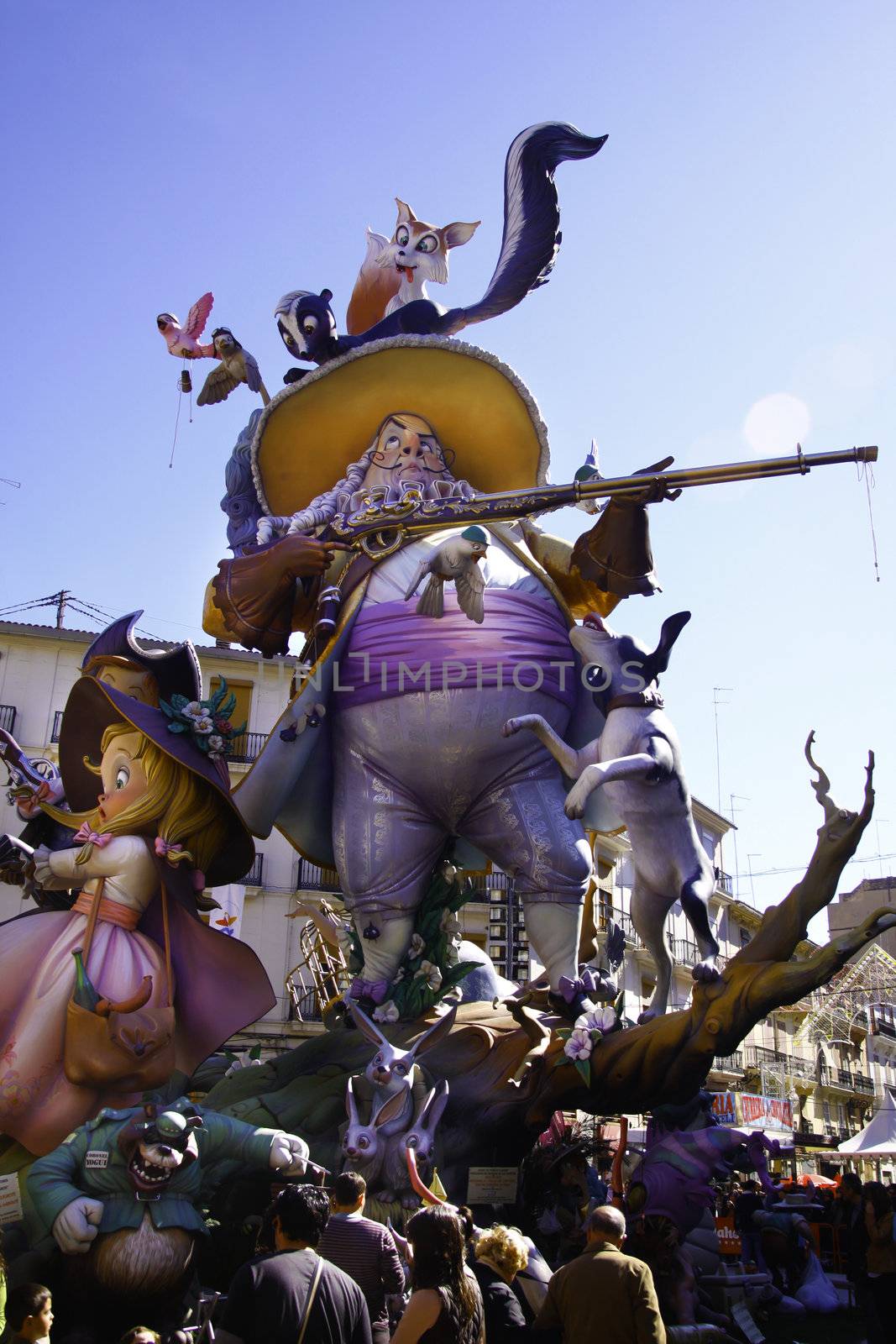 VALENCIA, SPAIN - MARCH 19:  The Falles (Las Fallas) is an internationally known fire celebration in Valencia, march 19, 2011 in Valencia, Spain. Winning ornate.