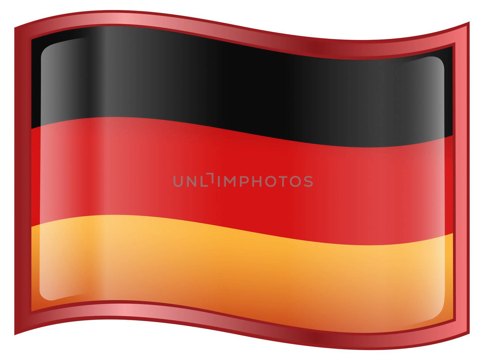Germany Flag Icon, isolated on white background.