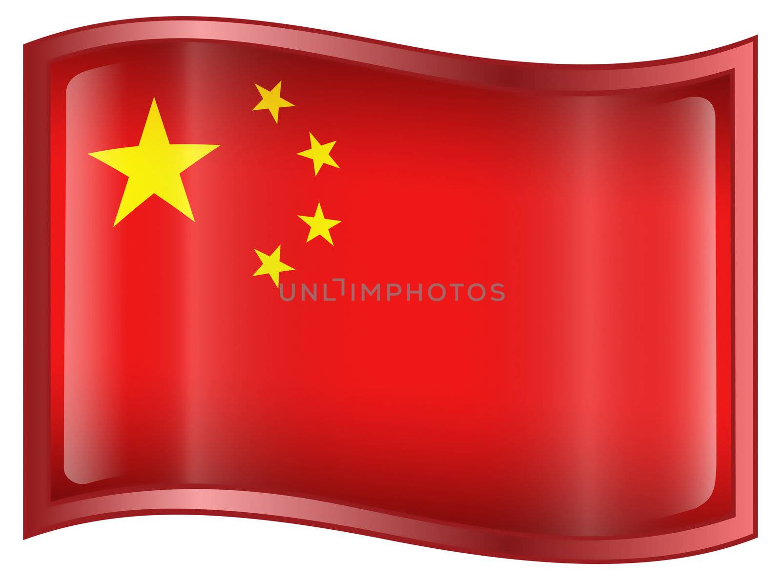 Vector - EPS 9 format. Image - China Flag Icon, isolated on white background.