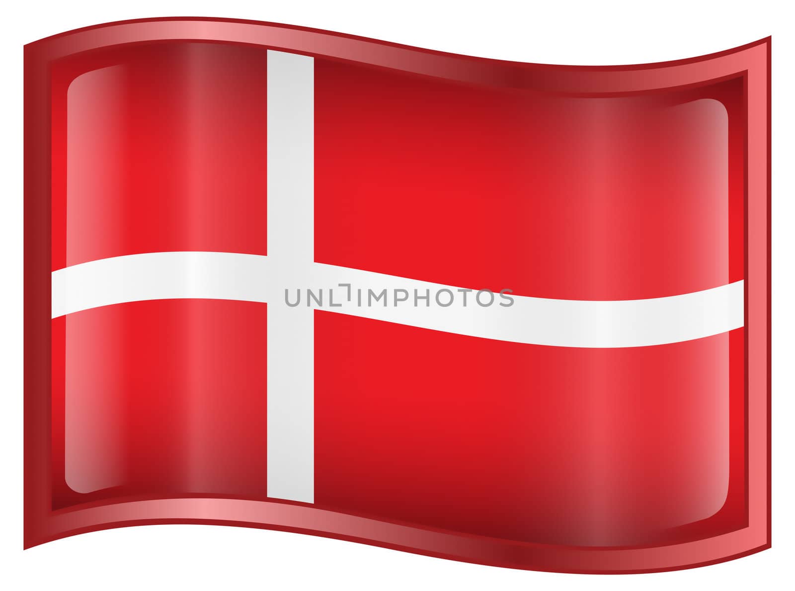 Danish Flag icon. by zeffss