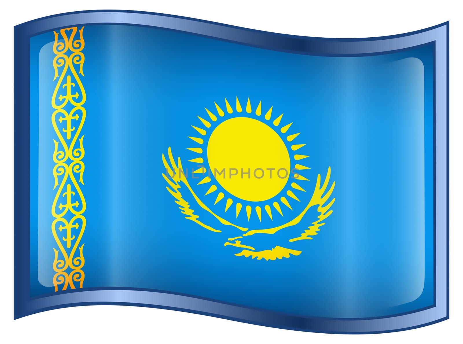 Kazakhstan Flag icon. by zeffss