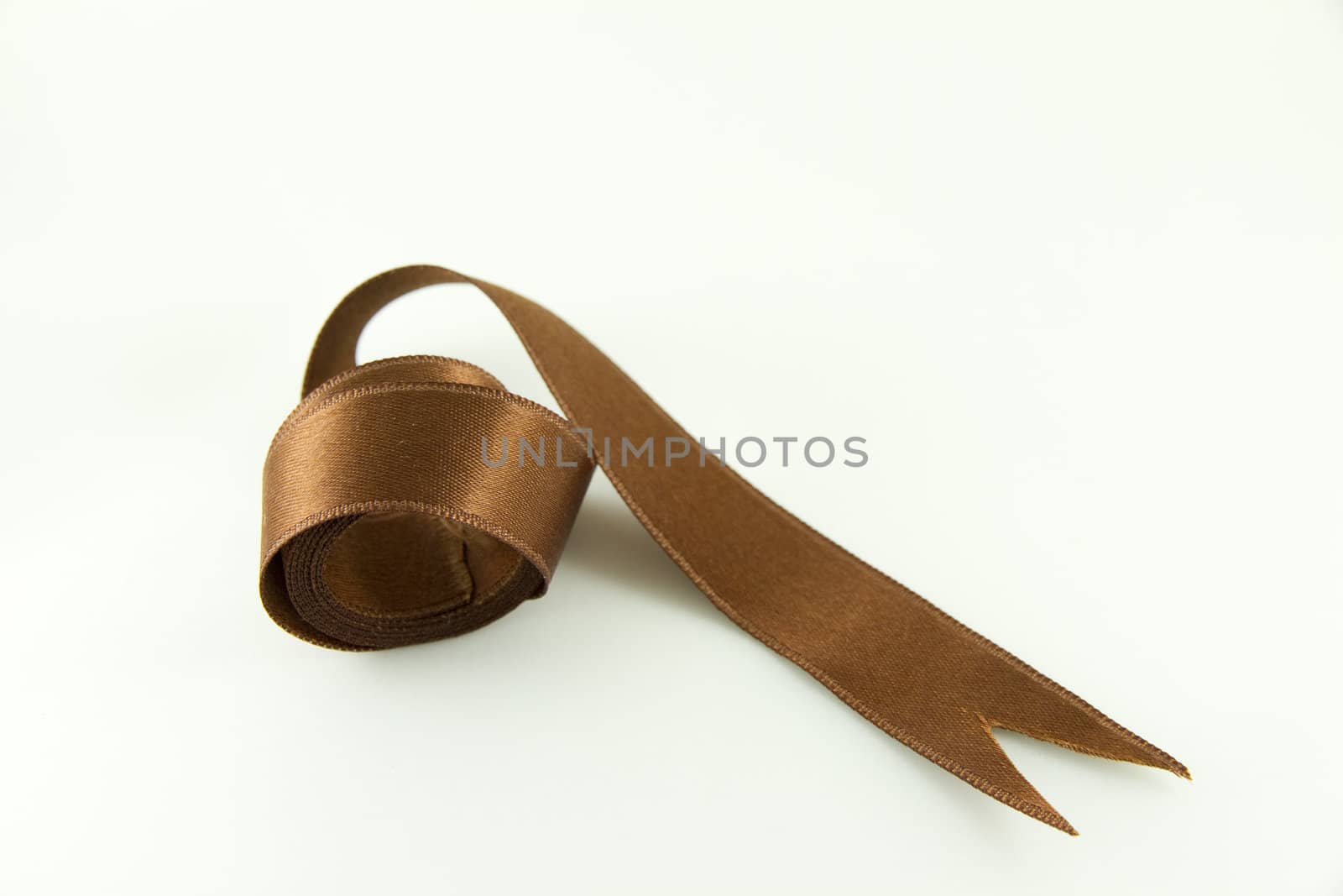 Satin ribbon isolated on a white background