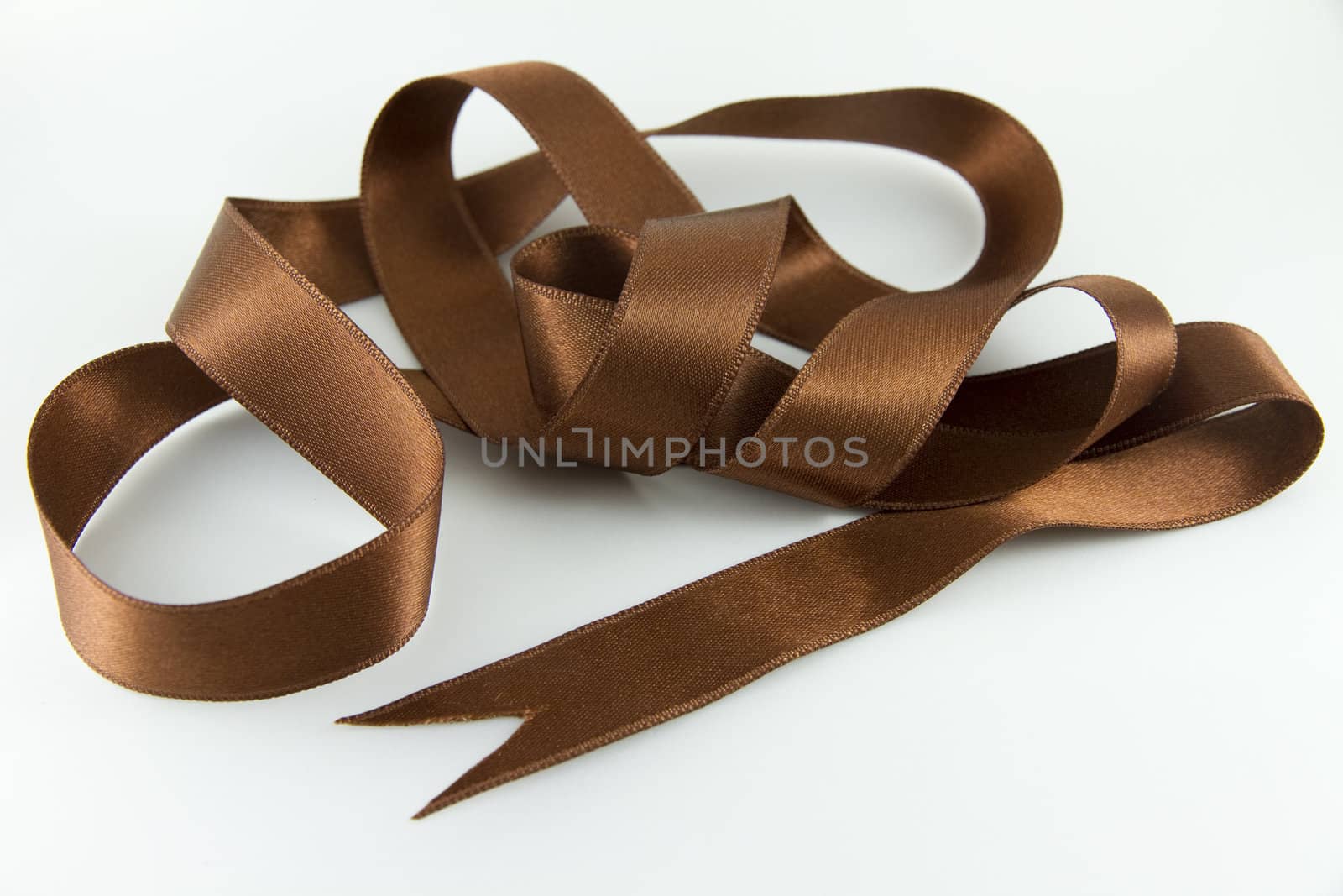 Satin ribbon isolated on a white background