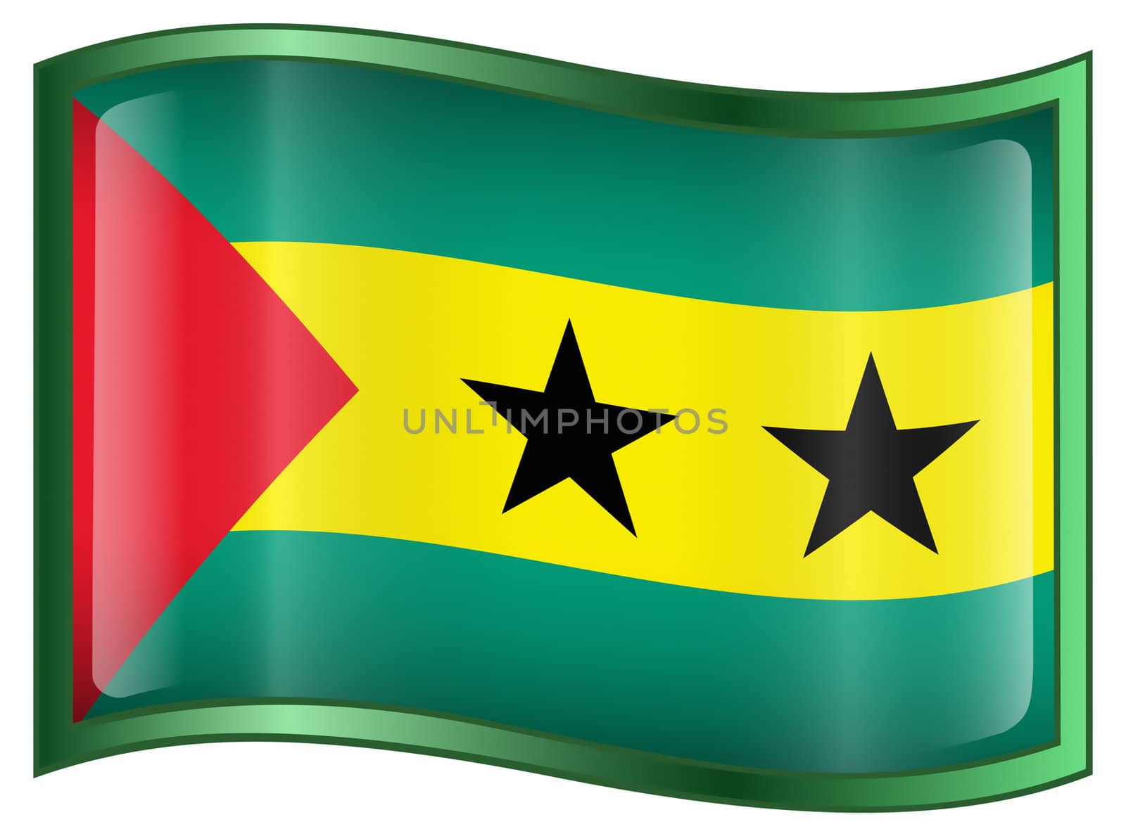 Sao Tome Flag icon. by zeffss