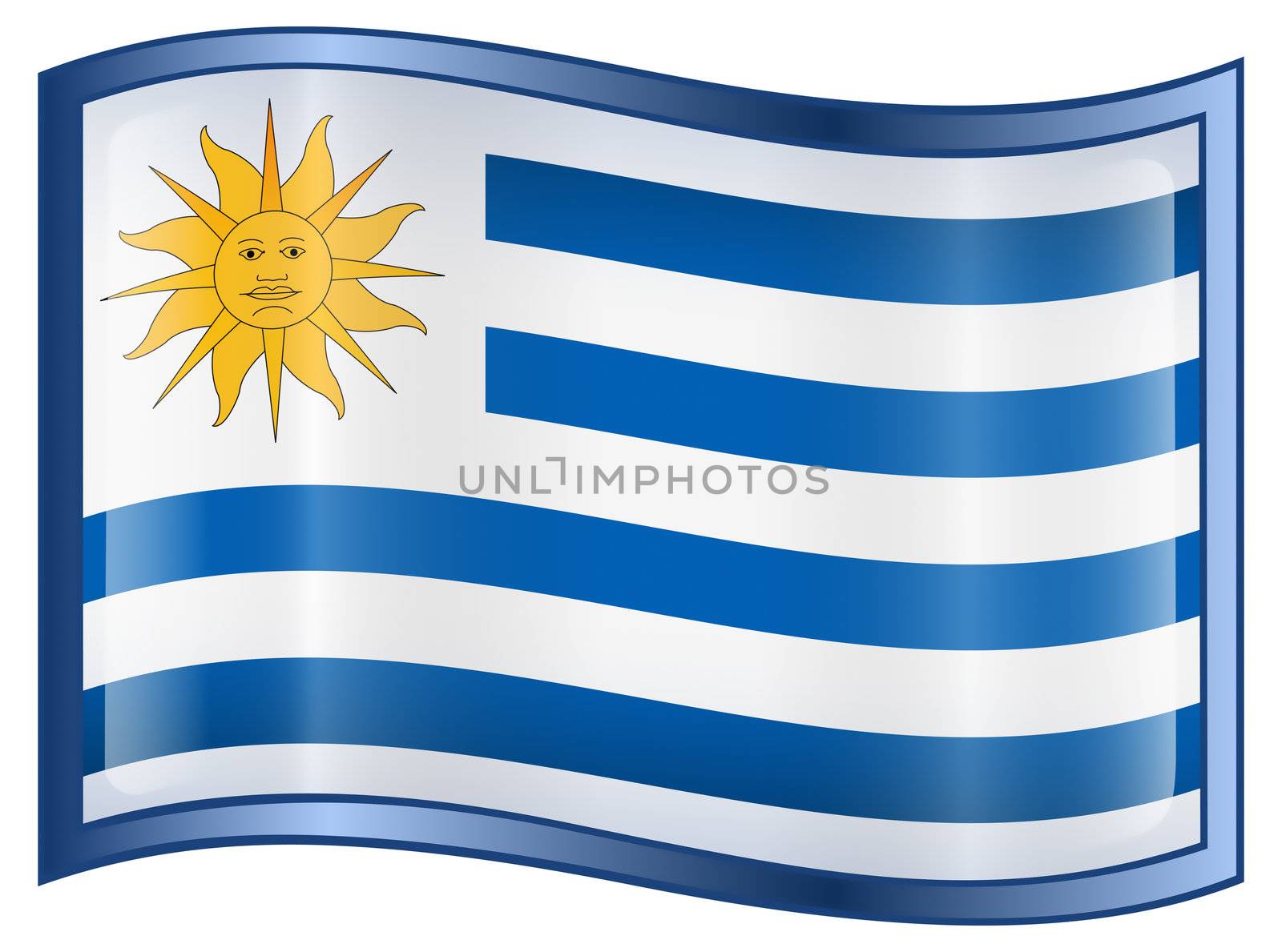 Uruguaian Flag icon. by zeffss