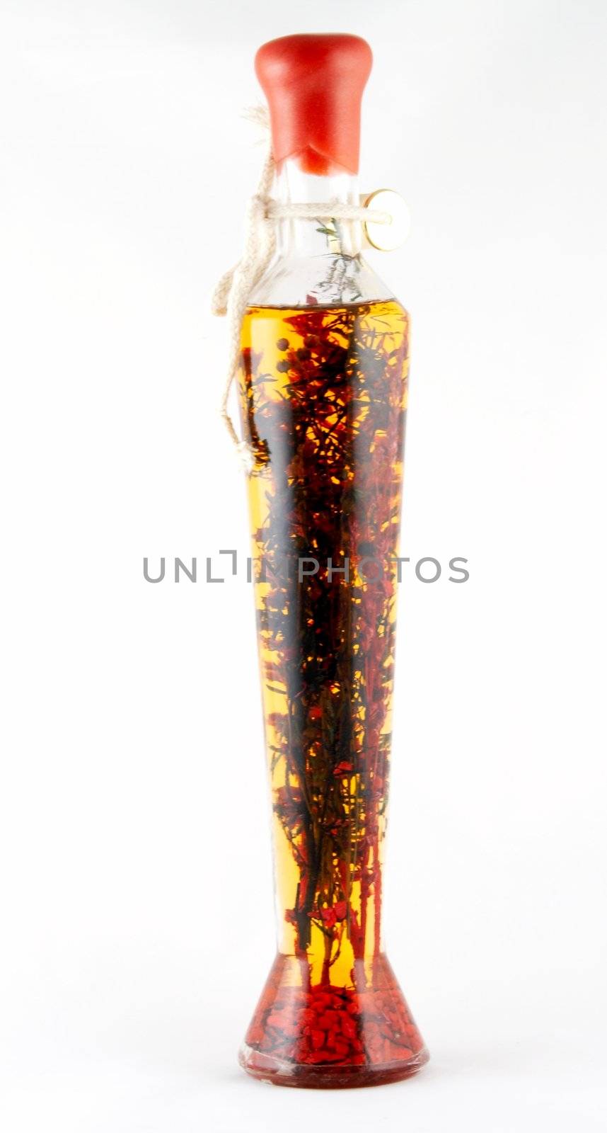 A lamp with oil, on a white background