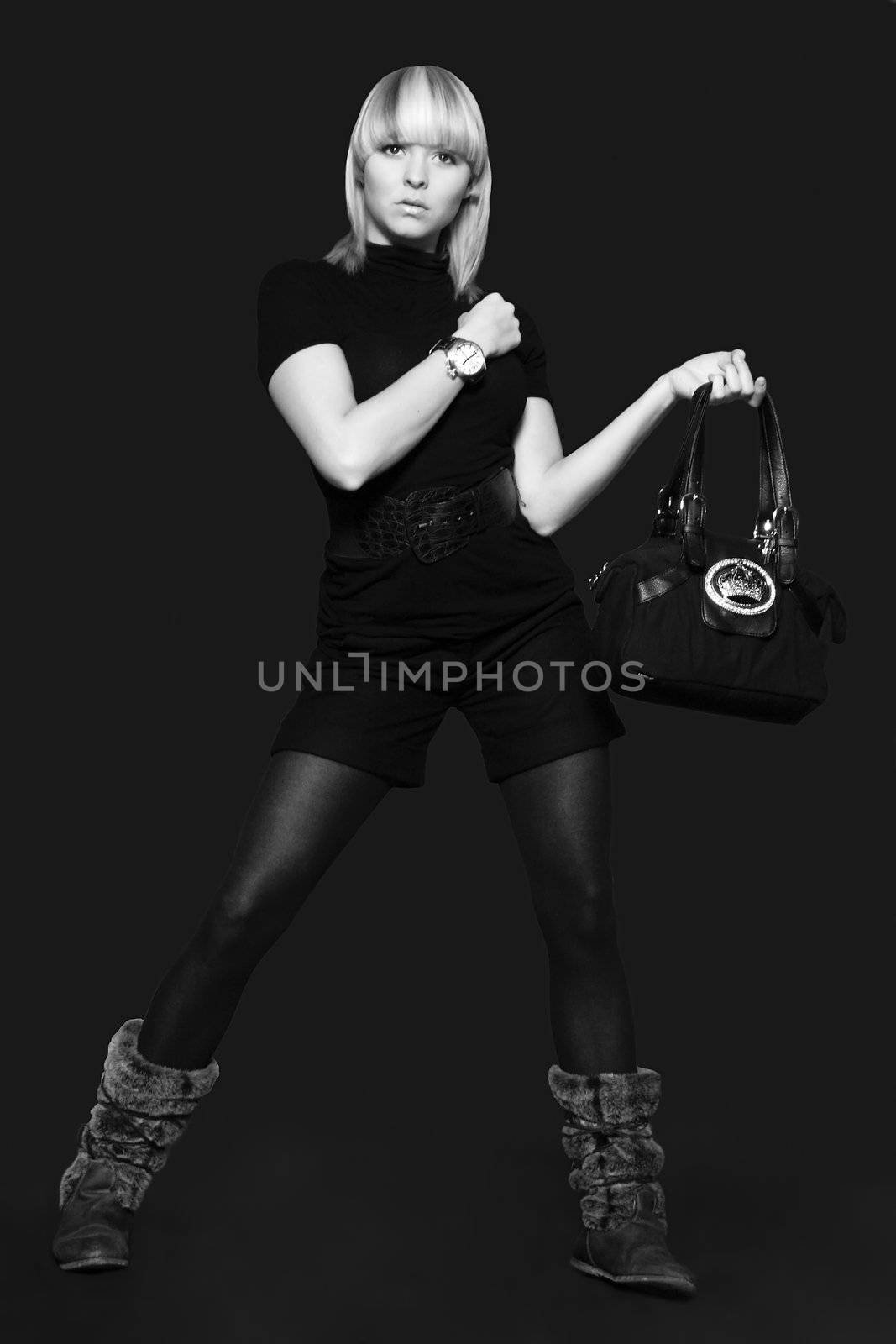 a model portrait in the studio