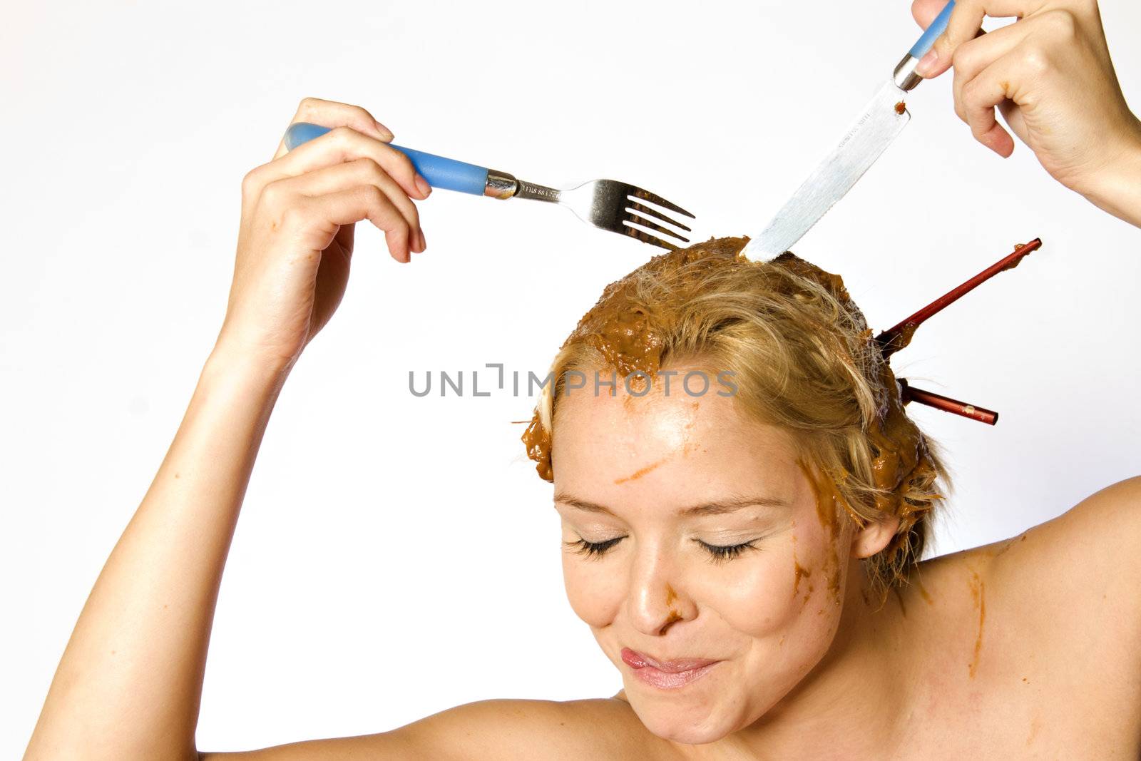 a model portrait in the studio