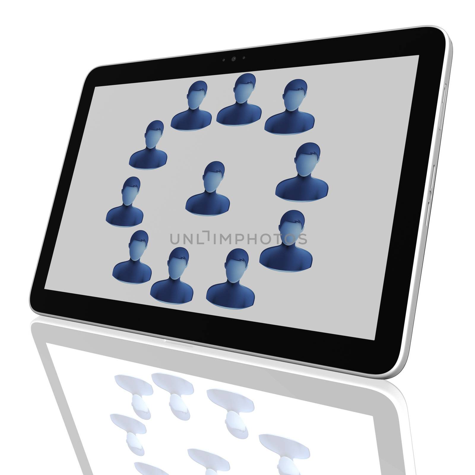 Social Network Group of Tablet Computers