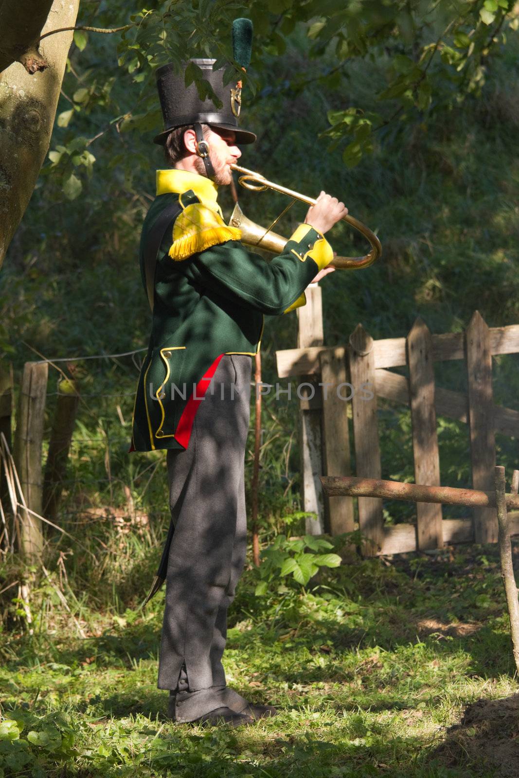 Willemstad - October 23: Replay of Napoleonic period in the Netherlands with battle between French, Dutch and English troops at Fort Sabina, October 23, 2011, Fort Sabina, Willemstad, the Netherlands