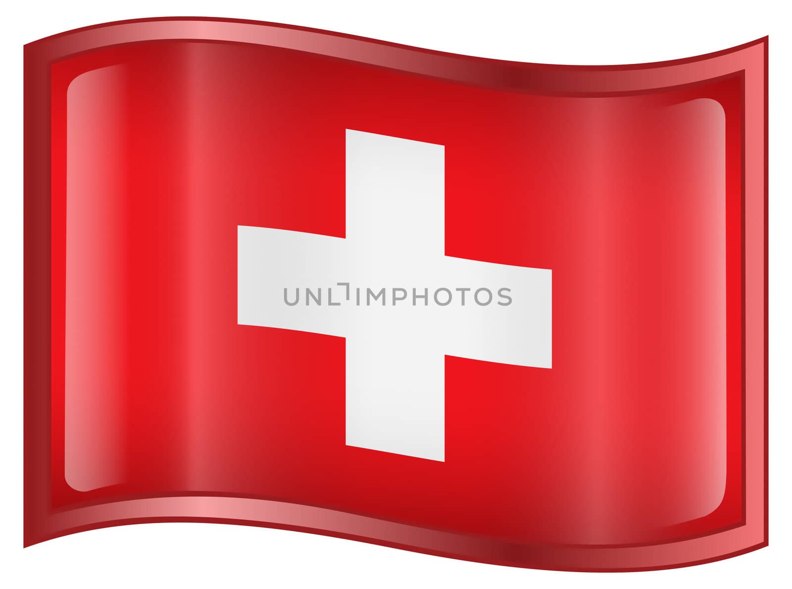 Switzerland Flag icon, isolated on white background.