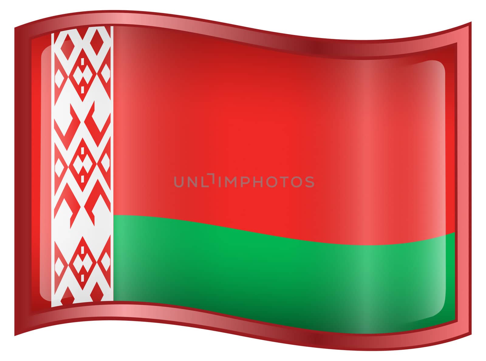 Belarus Flag icon, isolated on white background.