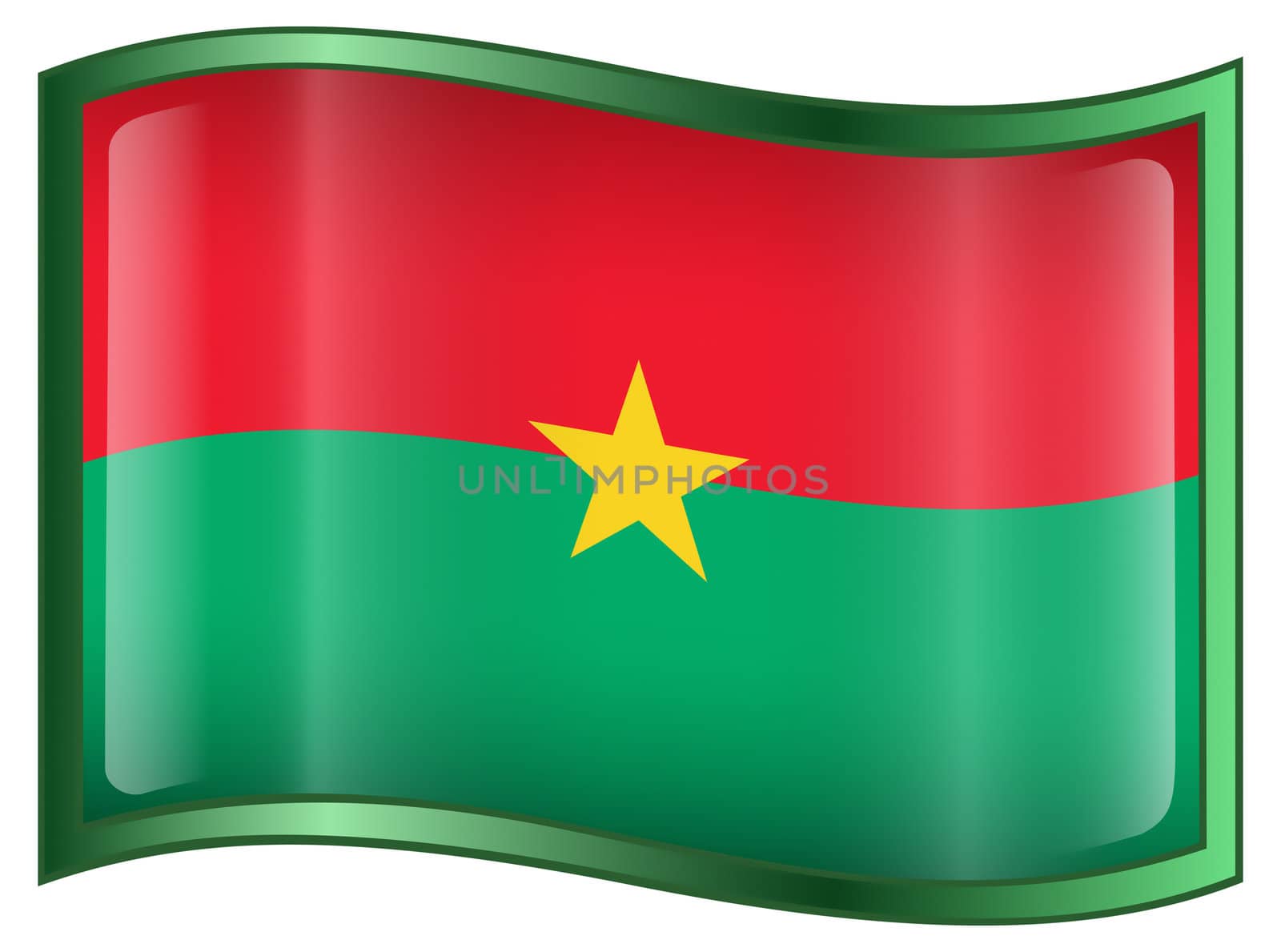 Burkina Faso flag icon. by zeffss